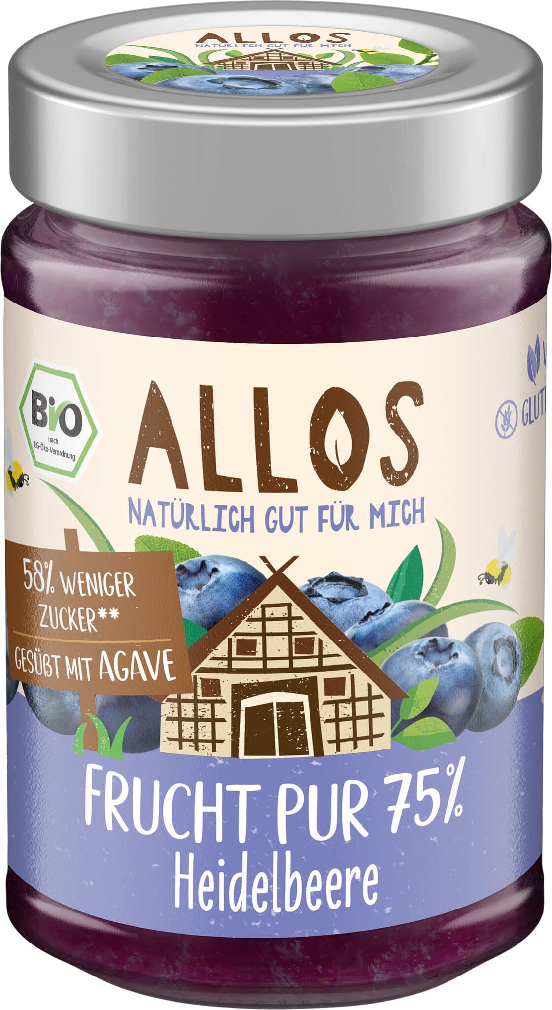 Allos Frucht Pur Heidelbeere