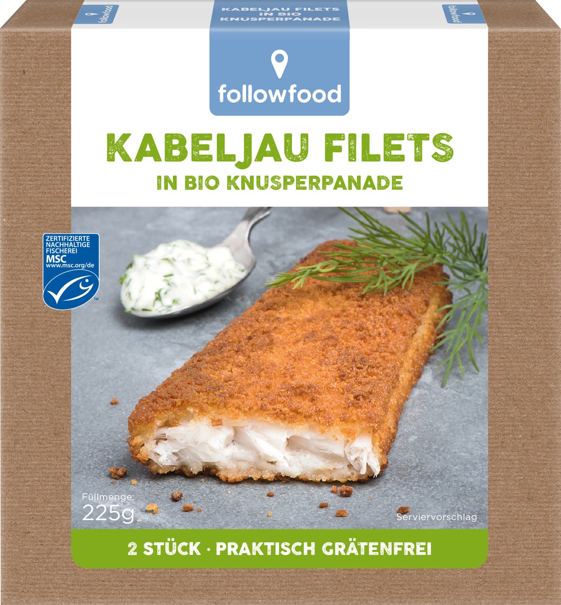 FollowFood MSC Kabeljau in Bio-Panade (TK)