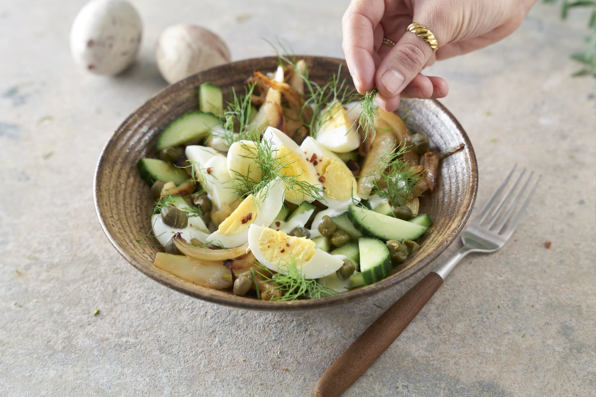 Mediterraner Eiersalat