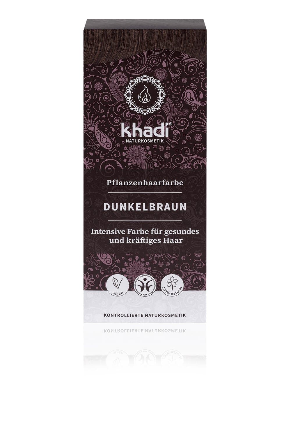 Khadi Pflanzenhaarfarbe Dunkelbraun