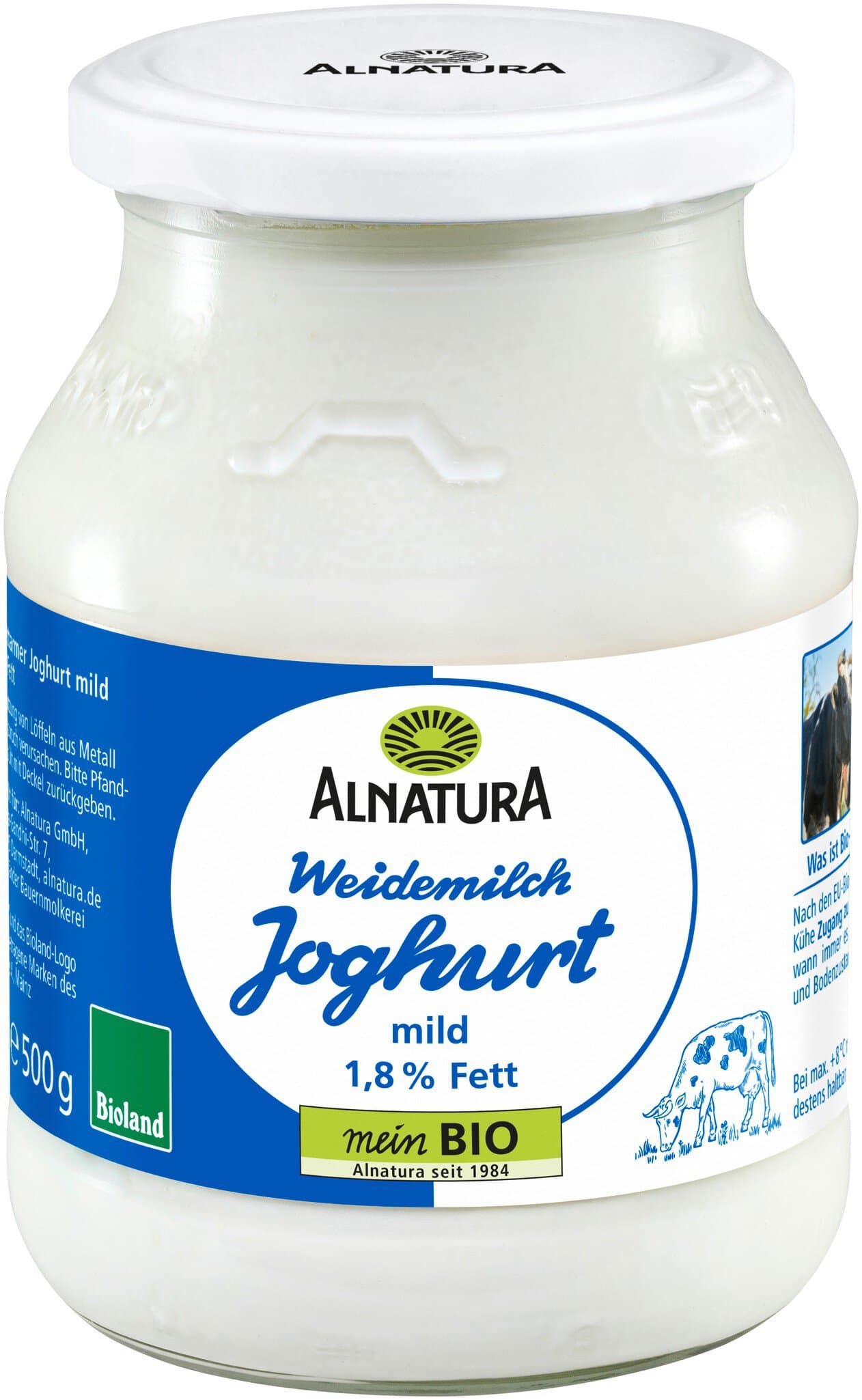 Alnatura Weidemilch-Joghurt 1,8 % Fett im Mehrwegglas