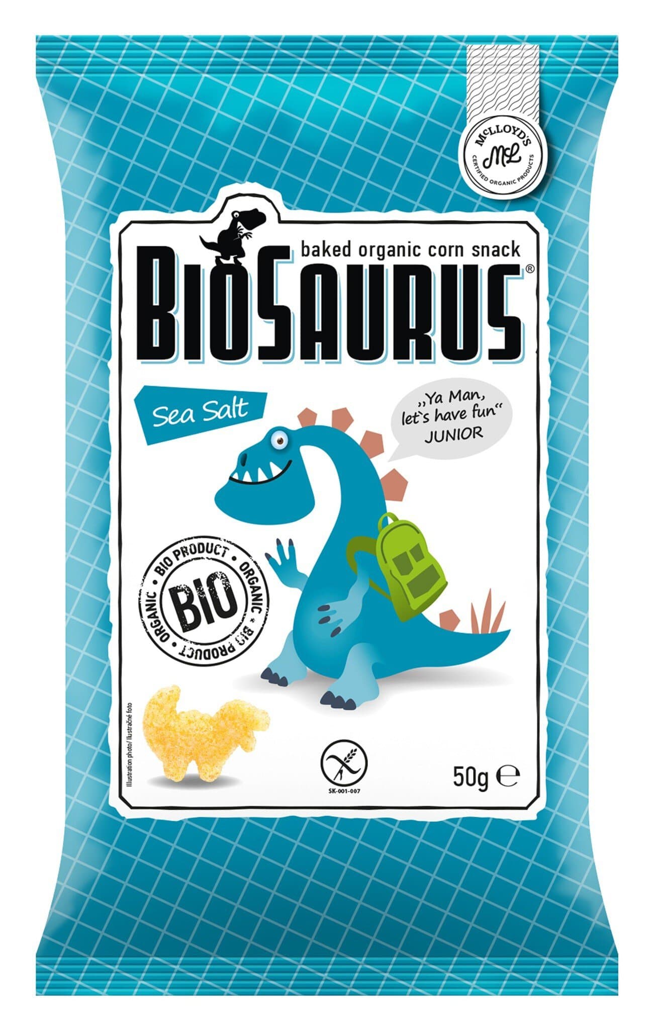 BioSaurus Bio Snack aus Mais Sea Salt