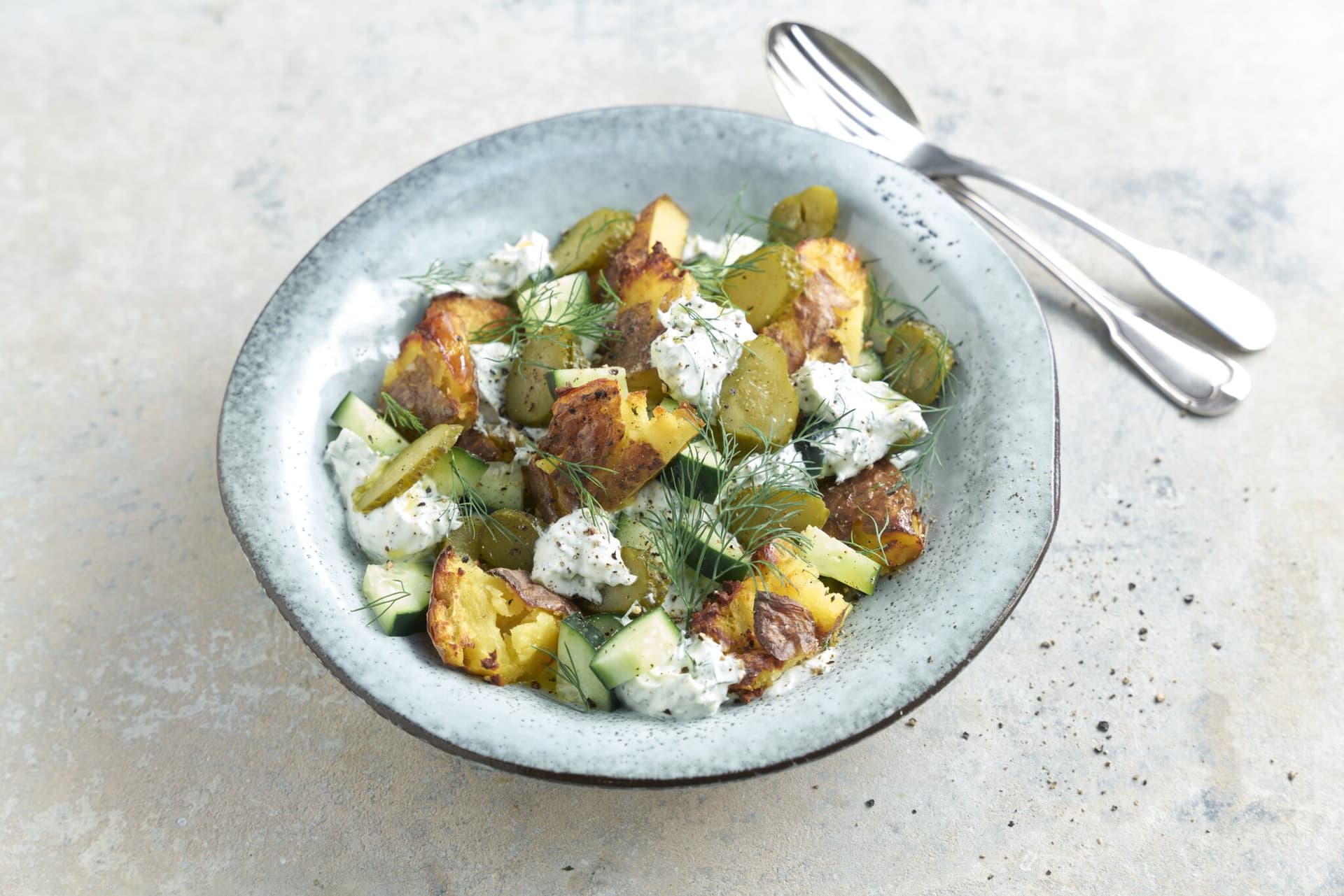 Smashed Potato Salad