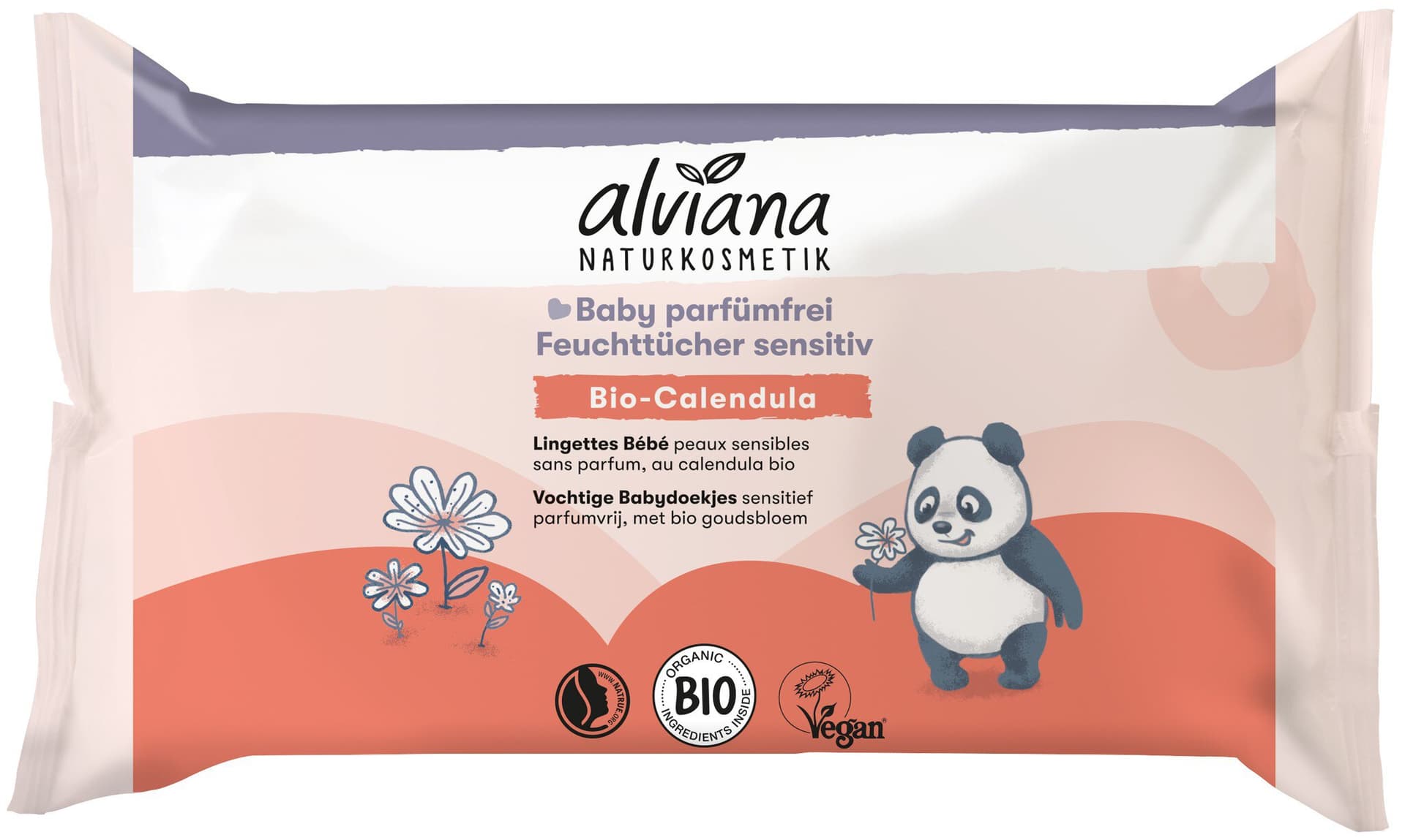 alviana Baby parfümfrei Feuchttücher sensitiv mit Bio-Calendula