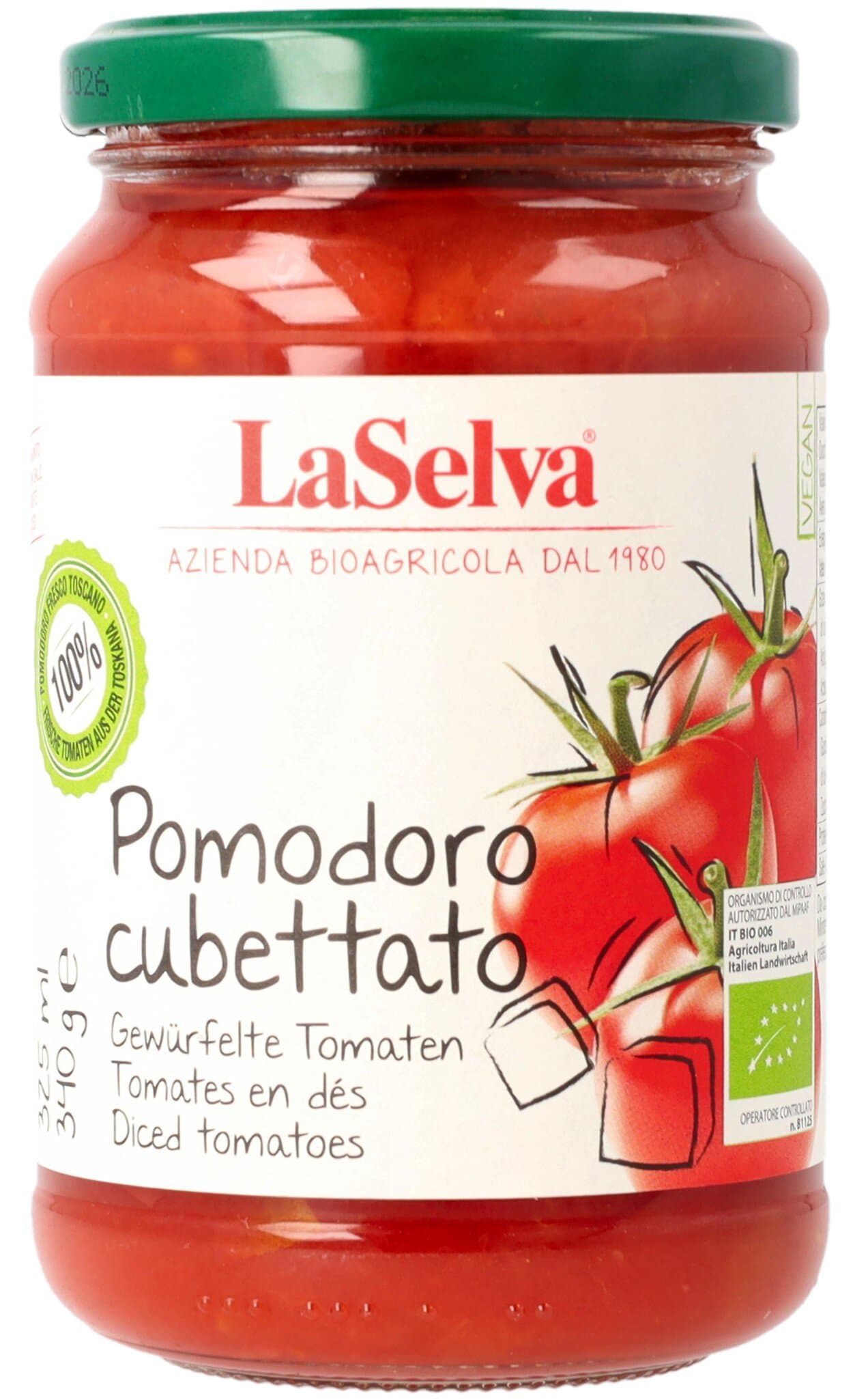 LaSelva Pomodoro cubettato ohne Salz