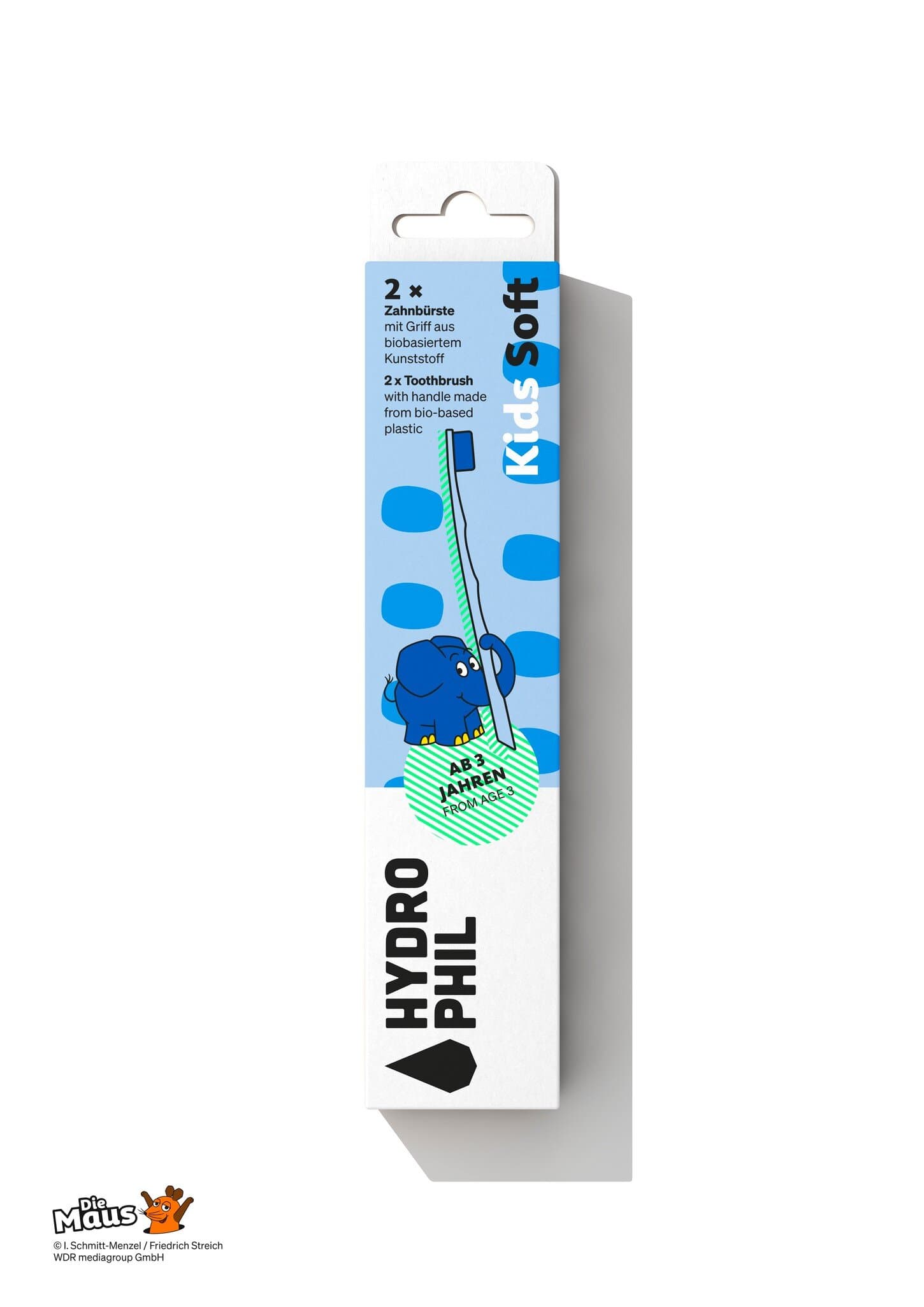 Hydrophil Zahnbürste Bioplastik Kind Elefant