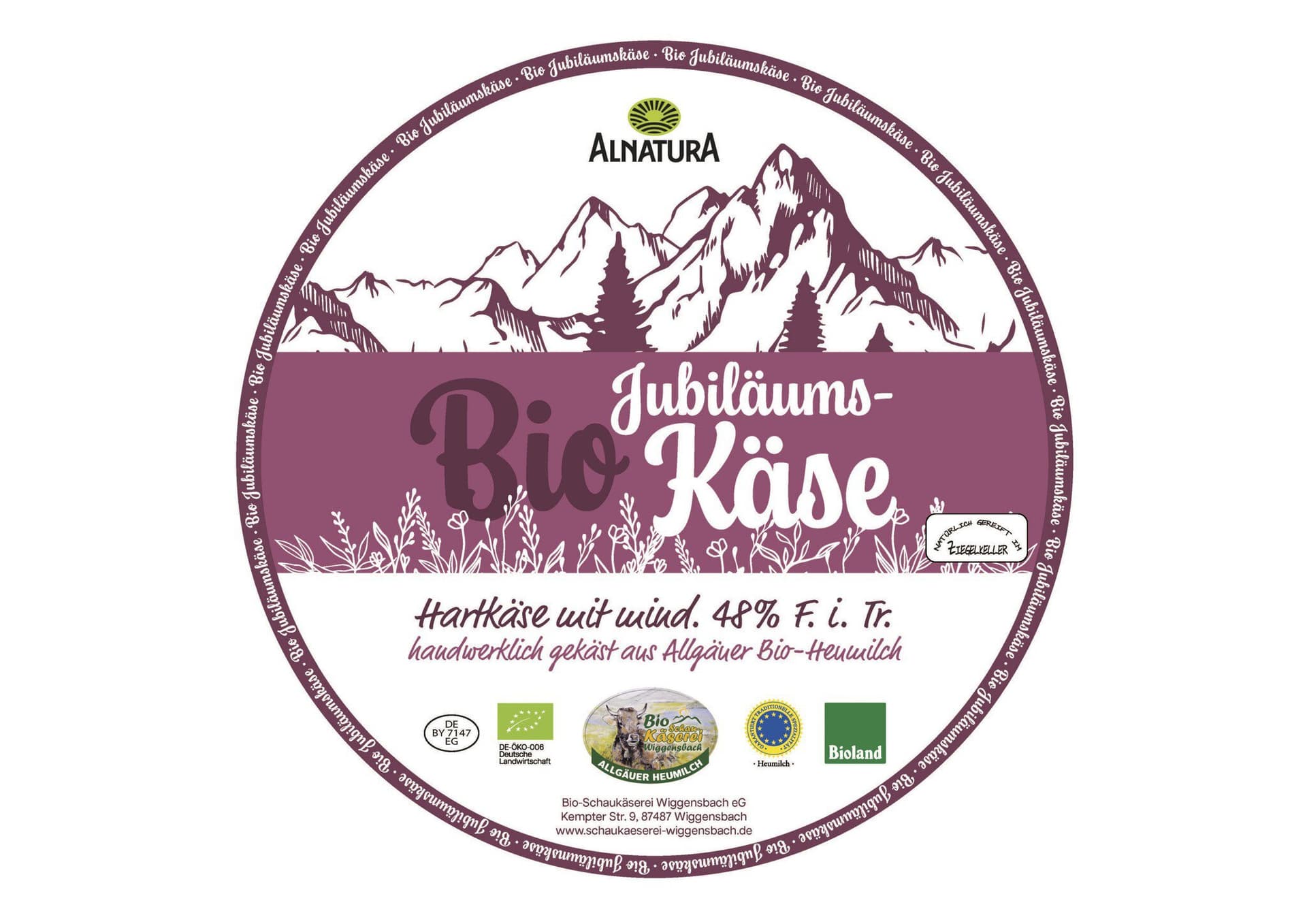 Käserei Wiggensbach Jubiläumskäse