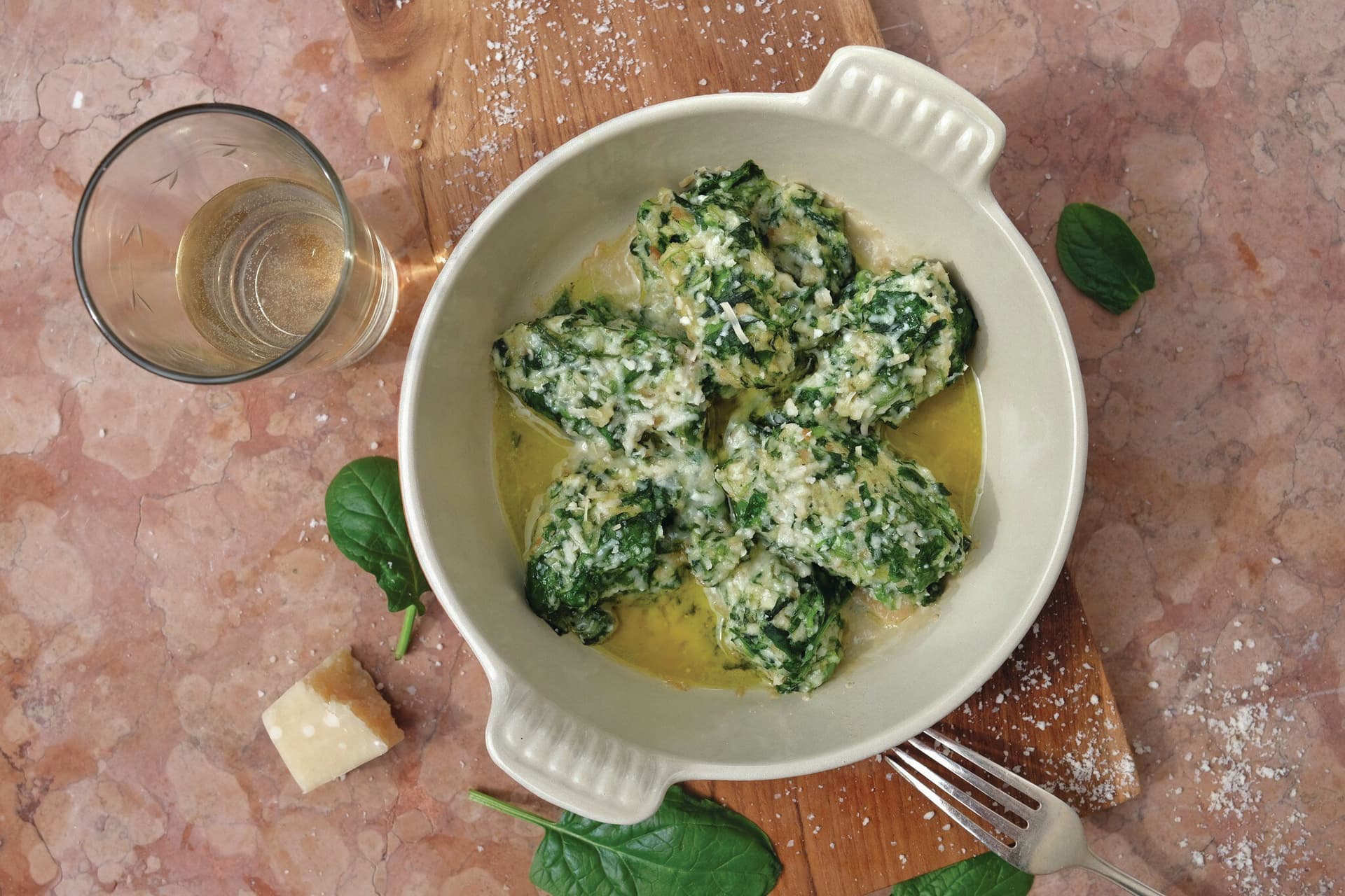 Spinat-Gnocchi mit Parmesan