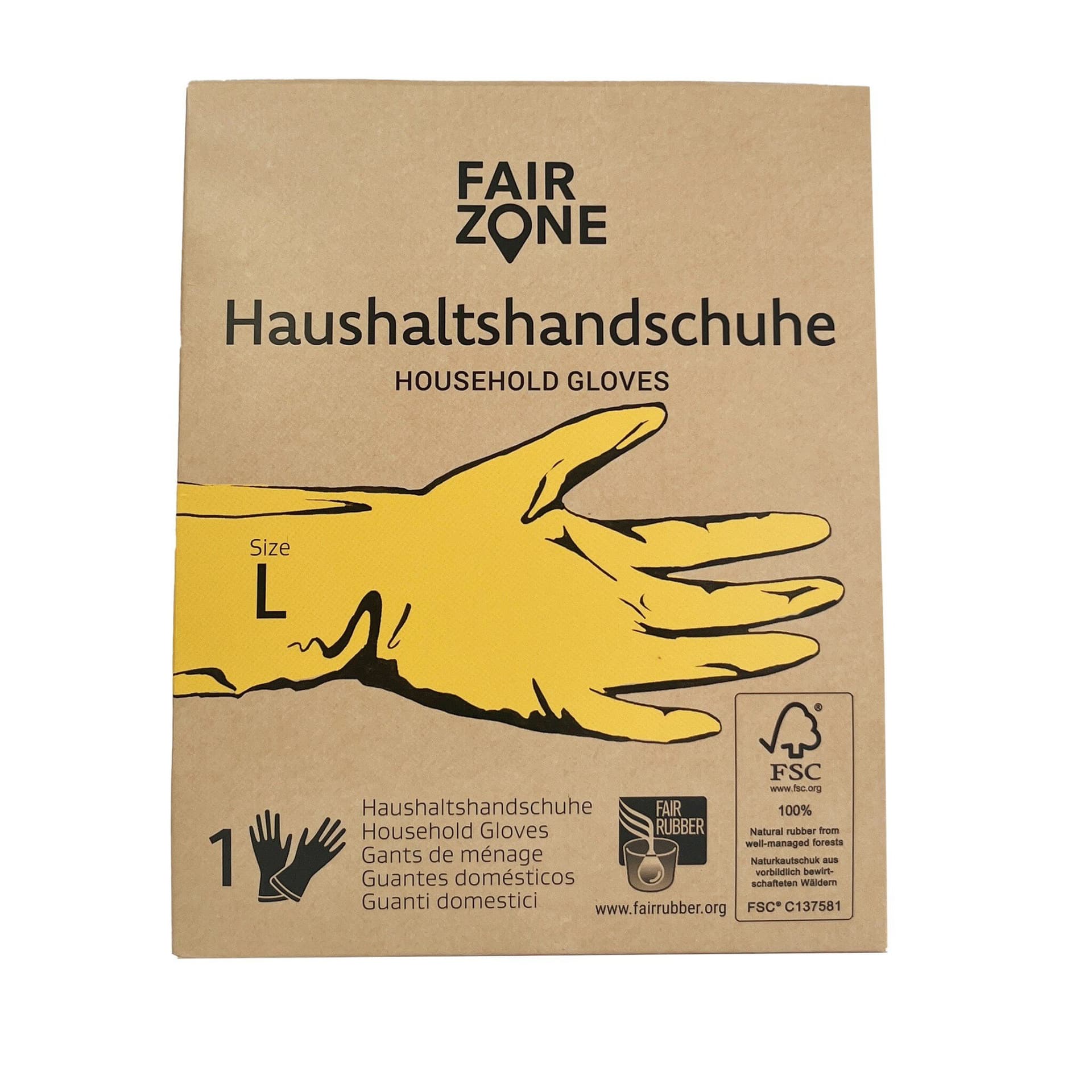 Fair Zone Haushalts Handschuhe Größe L
