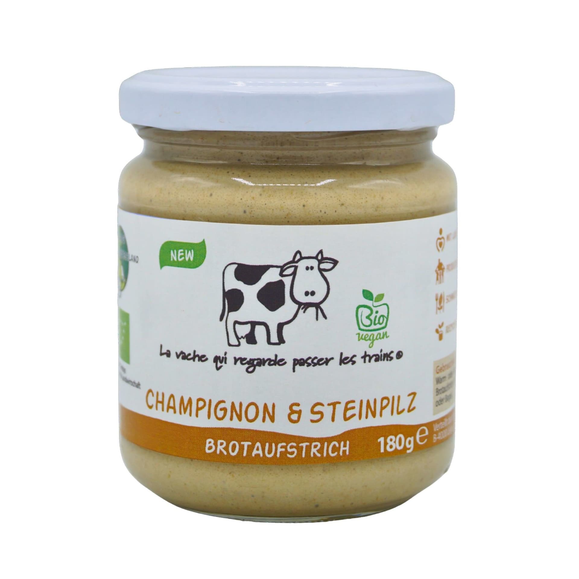 La vache qui regarde Brotaufstrich Champignon Steinpilz