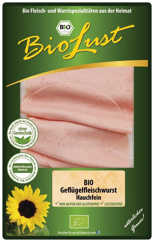 BioLust Geflügelfleischwurst hauchfein