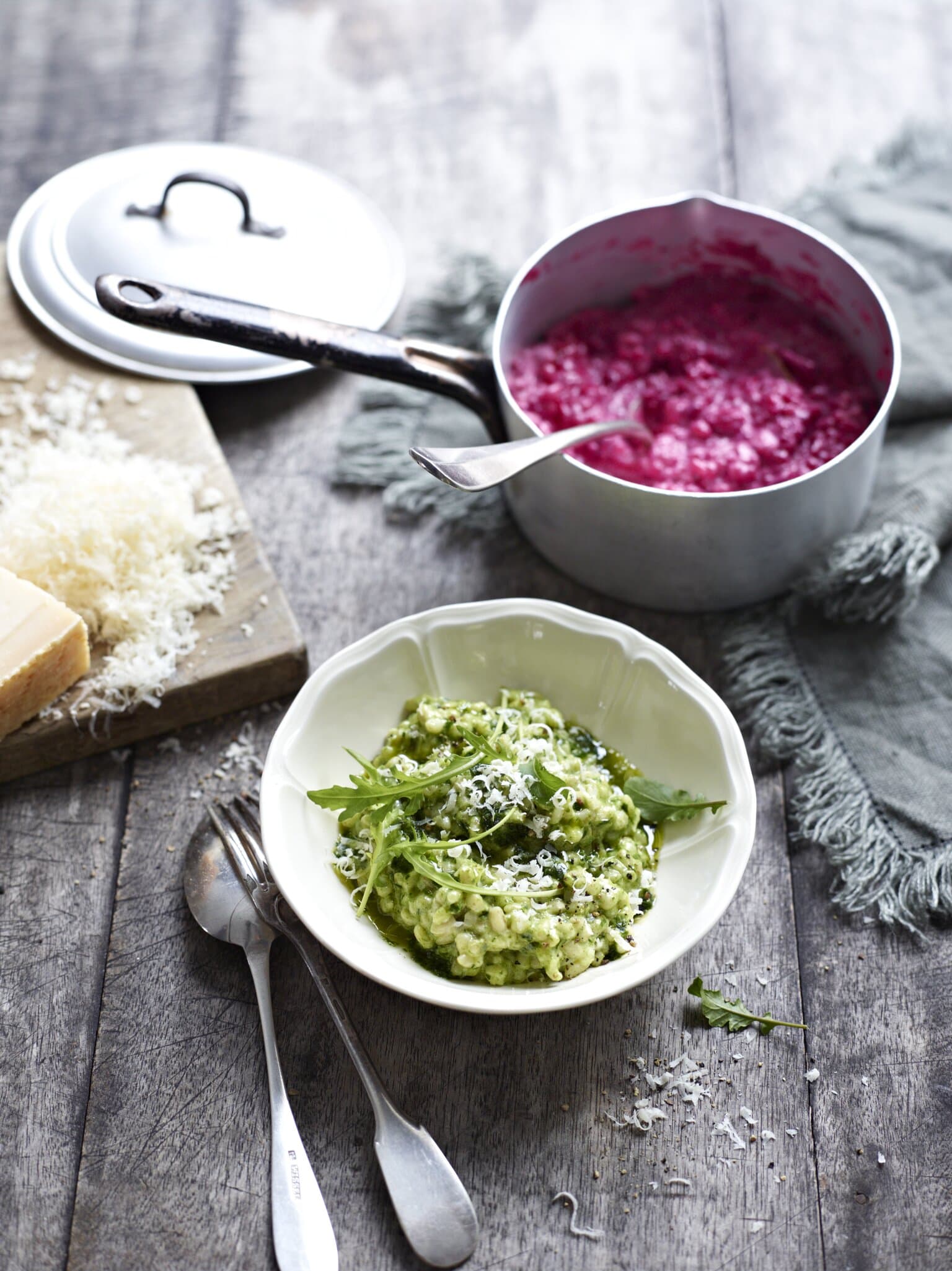 Graupen-Risotto Rot-Grün