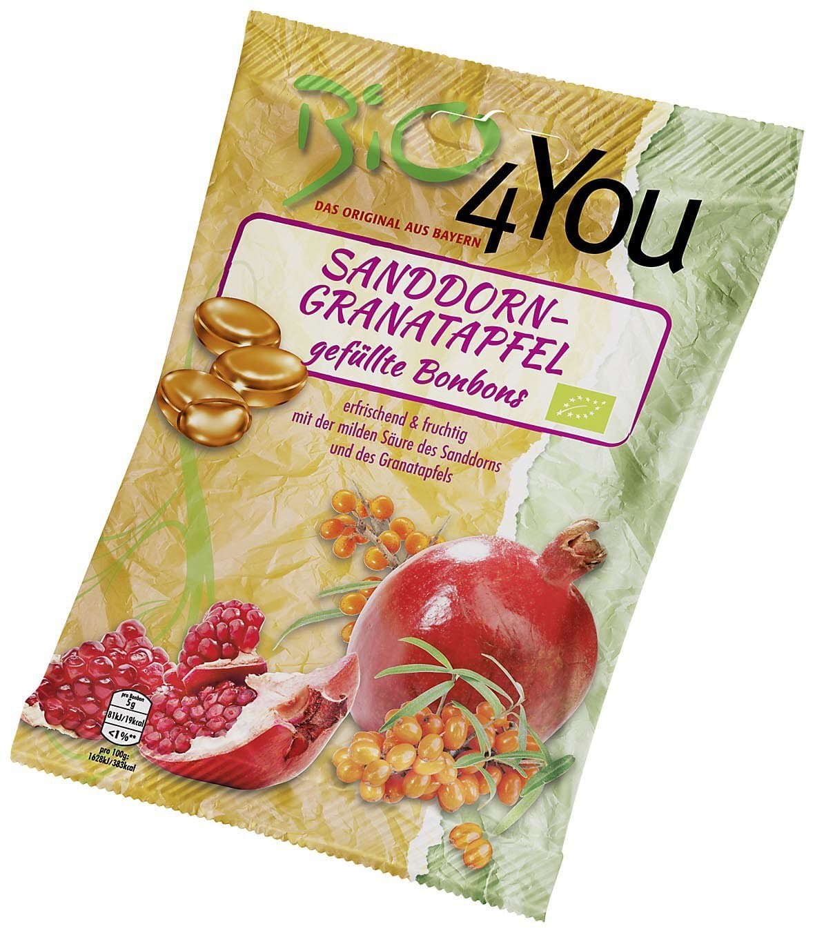 Bio4You Bonbons Sanddorn Granatapfel
