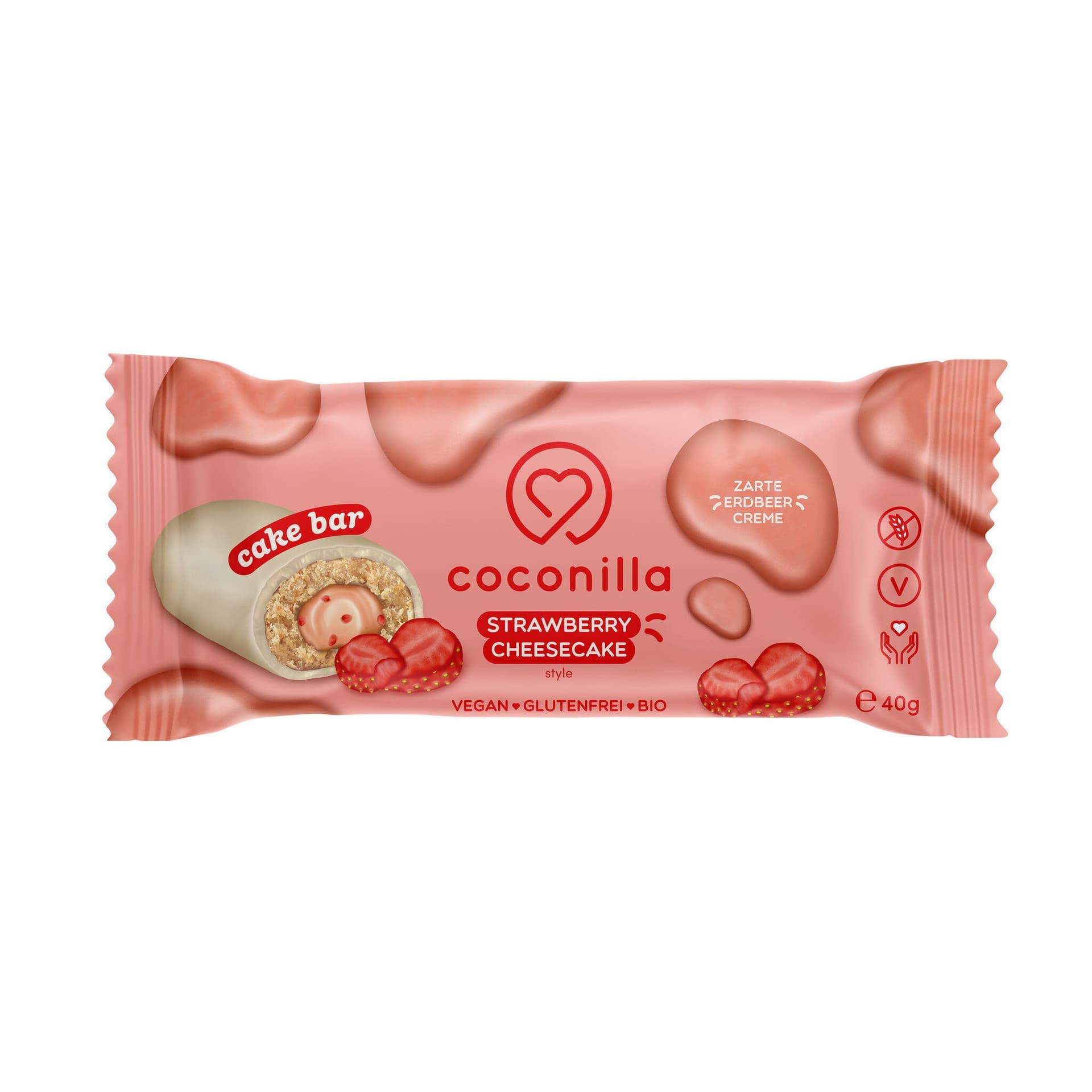 Coconilla Cake Bar Strawberry Cheesecake