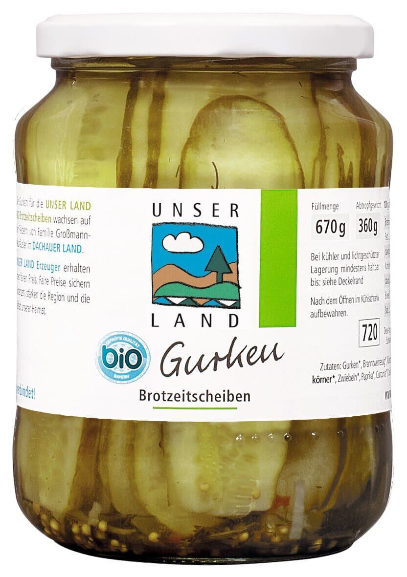 Unser Land Gurken Brotzeitscheiben