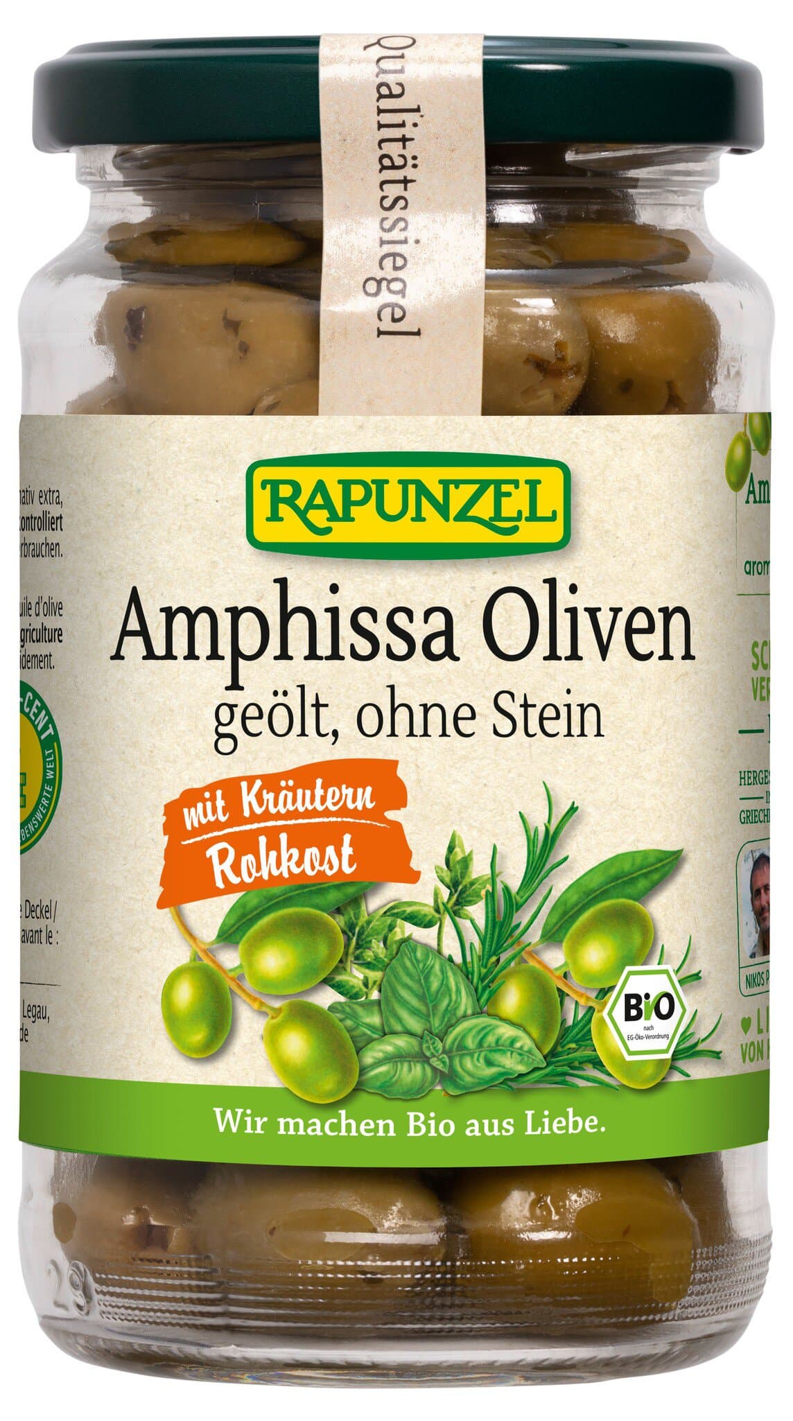 Rapunzel Amphissa Oliven ohne Stein naturale