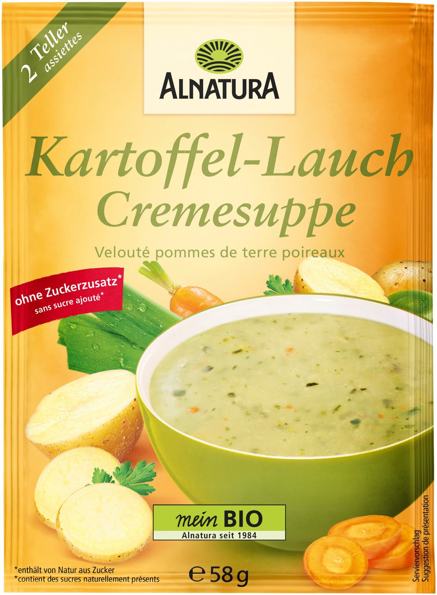 Alnatura Kartoffel-Lauch-Cremesuppe