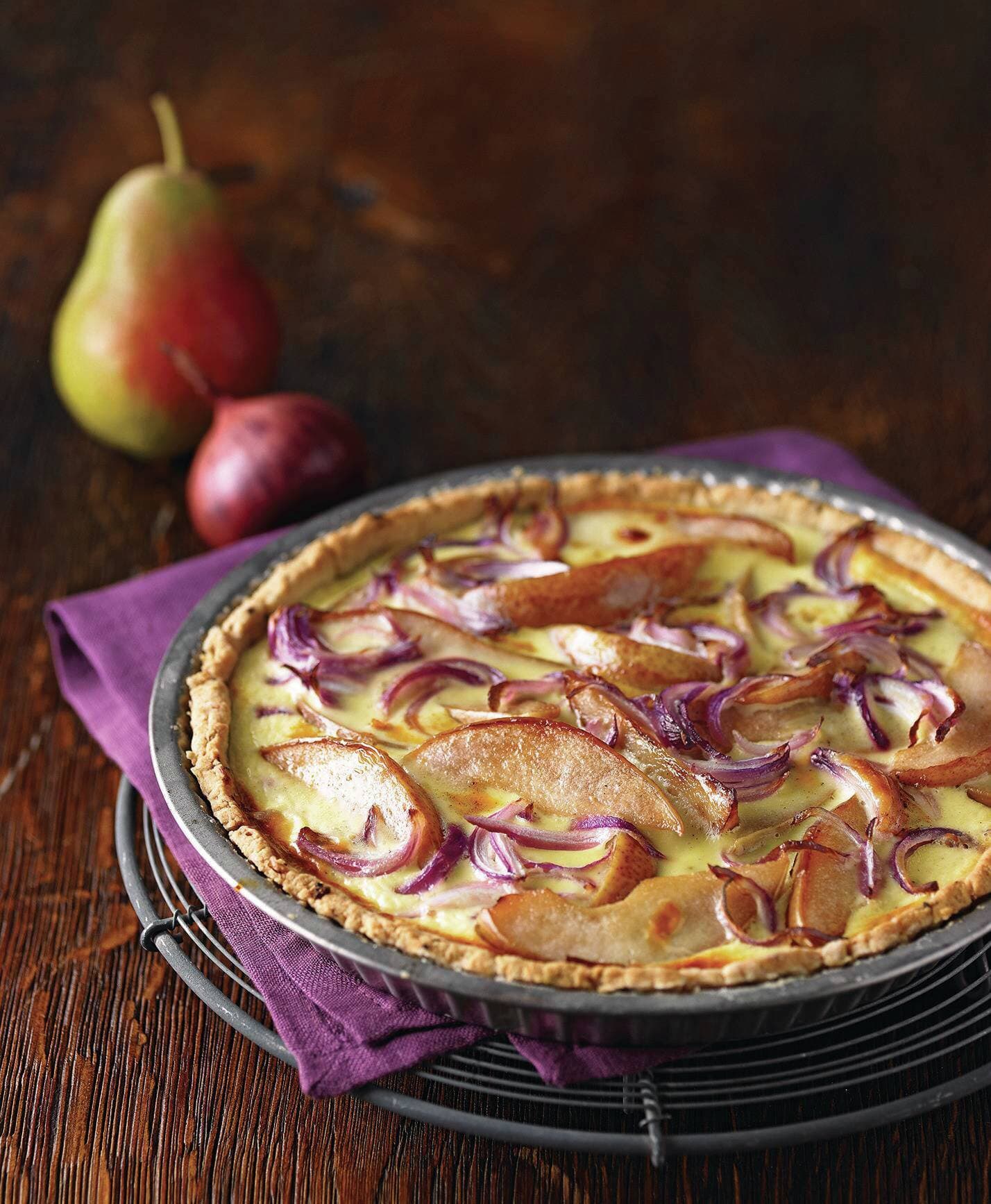 Zwiebel-Birnen-Quiche