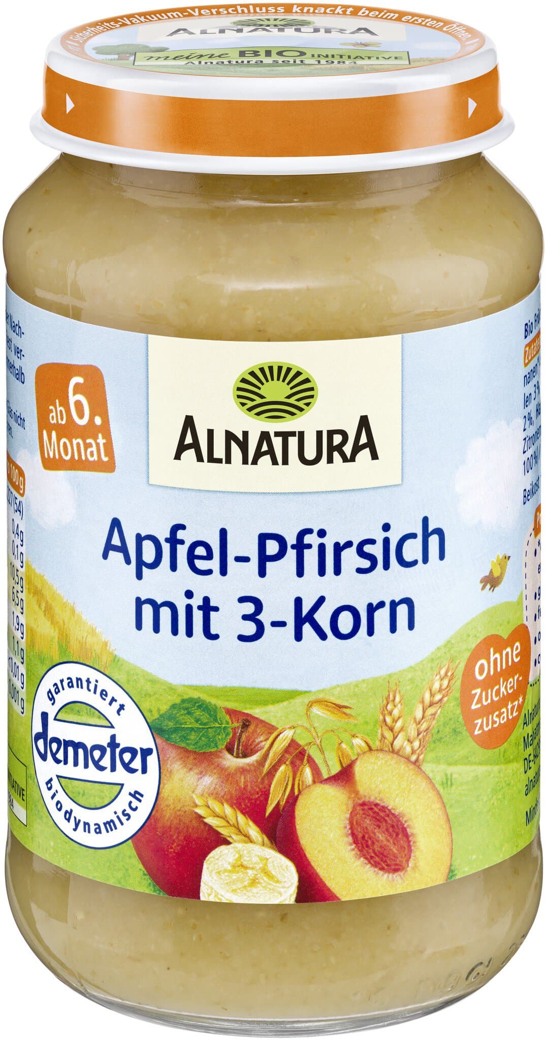 Alnatura Apfel-Pfirsich mit Drei-Korn