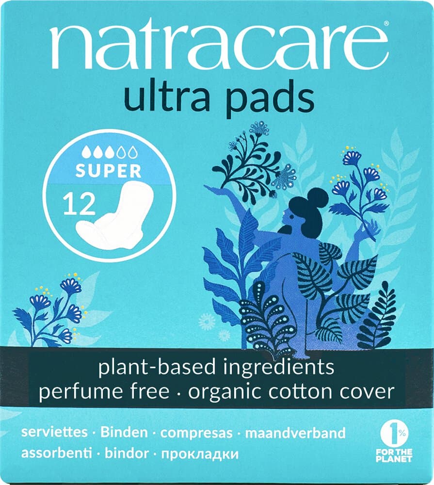 Natracare Damenbinden Super mit Flügeln - Bio-Baumwolle
