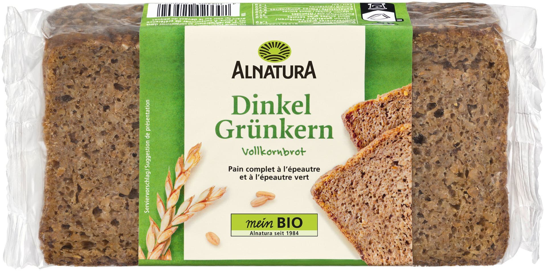 Alnatura Dinkel-Grünkern-Vollkornbrot