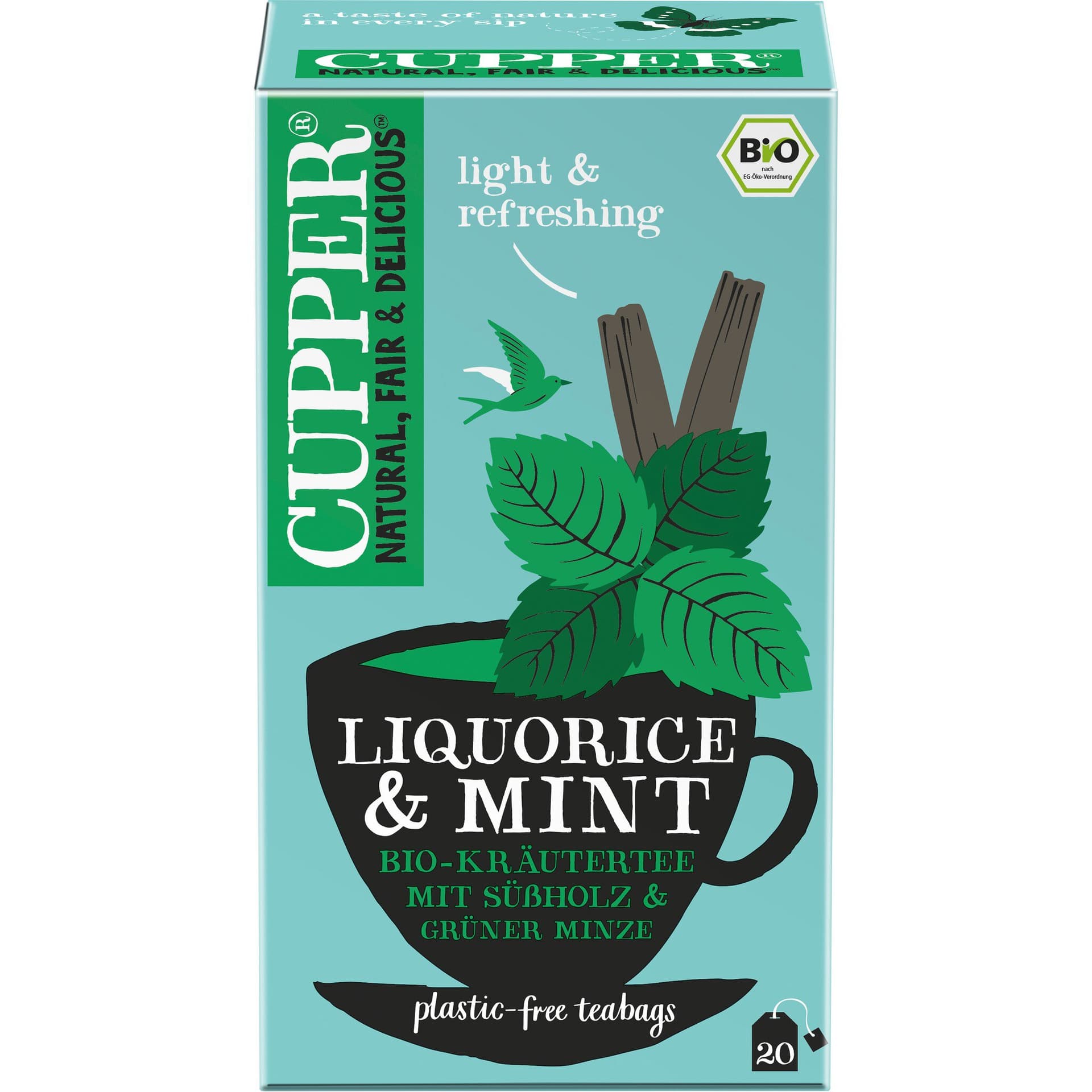 CUPPER Süßholztee mit Minze 20 Btl.