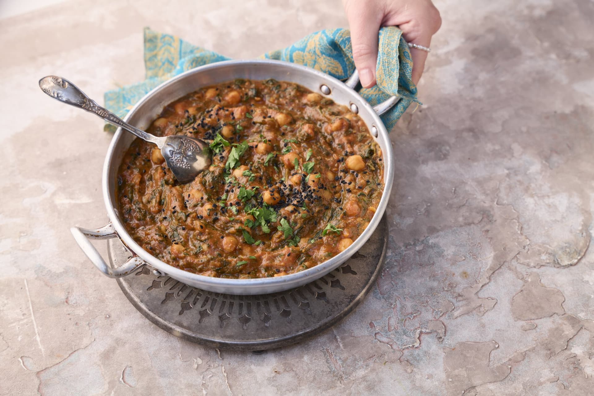 Kichererbsen-Spinat-Masala
