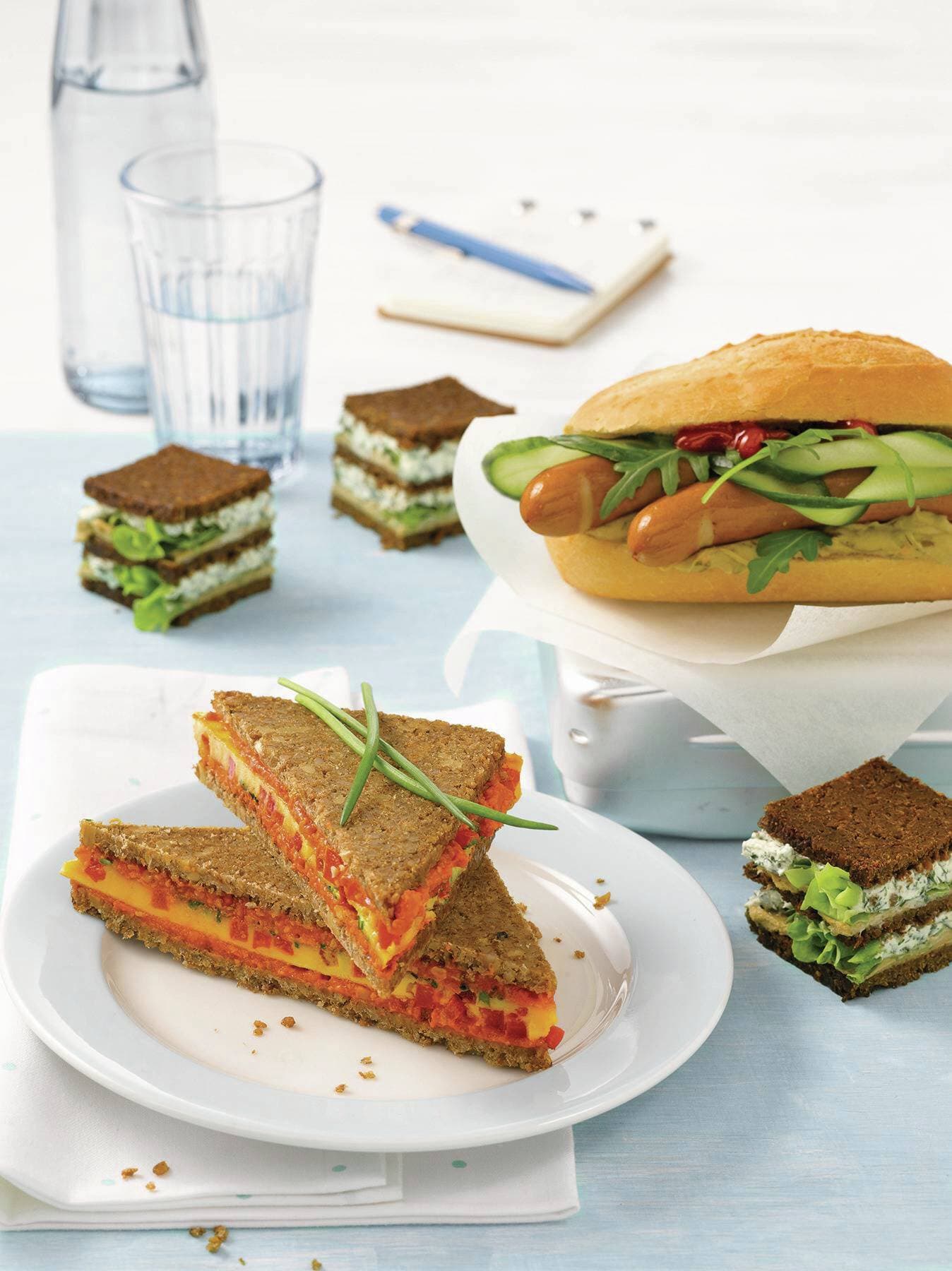 Omelett-Brot mit Paprika