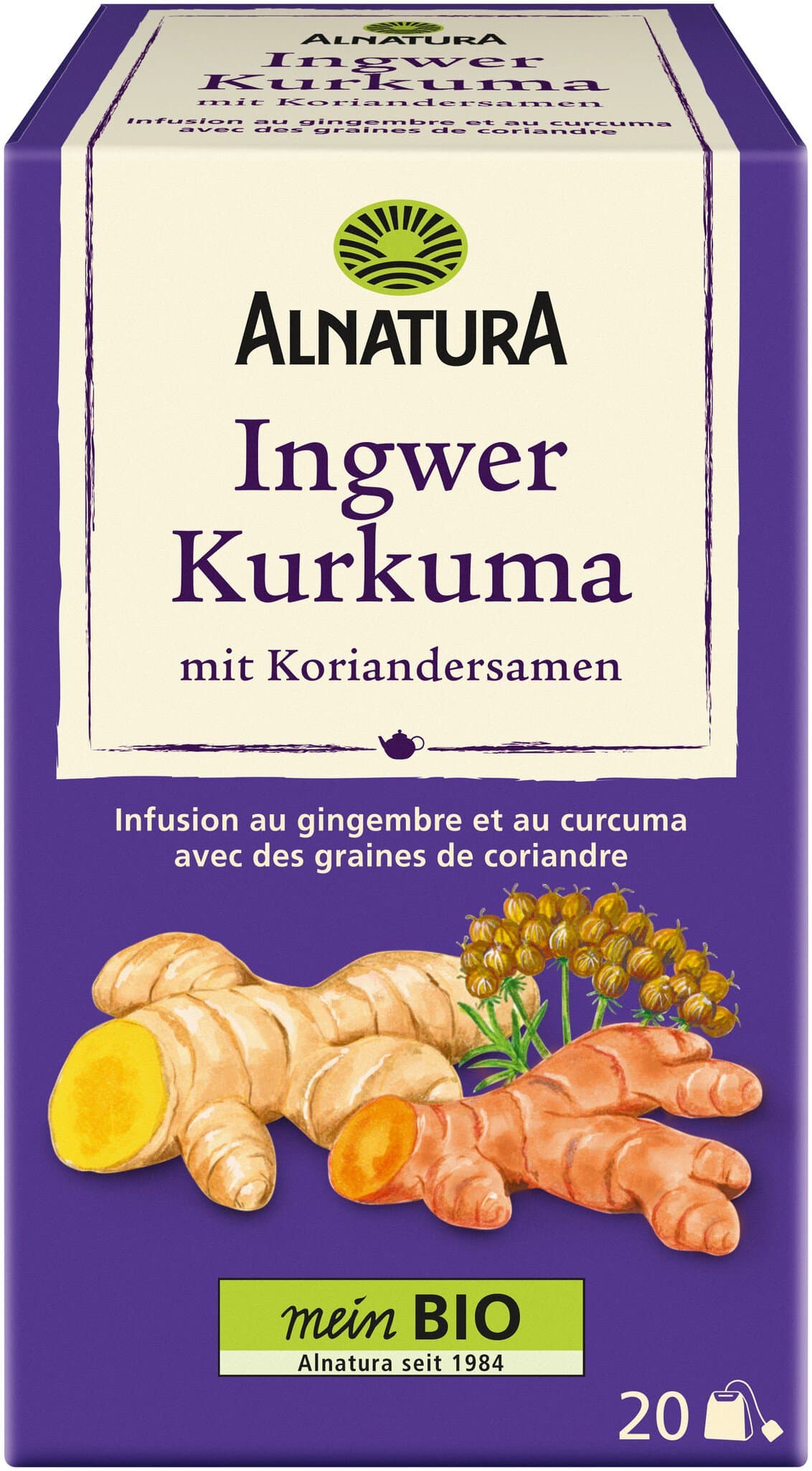 Alnatura Ingwer-Kurkuma-Tee mit Koriandersamen