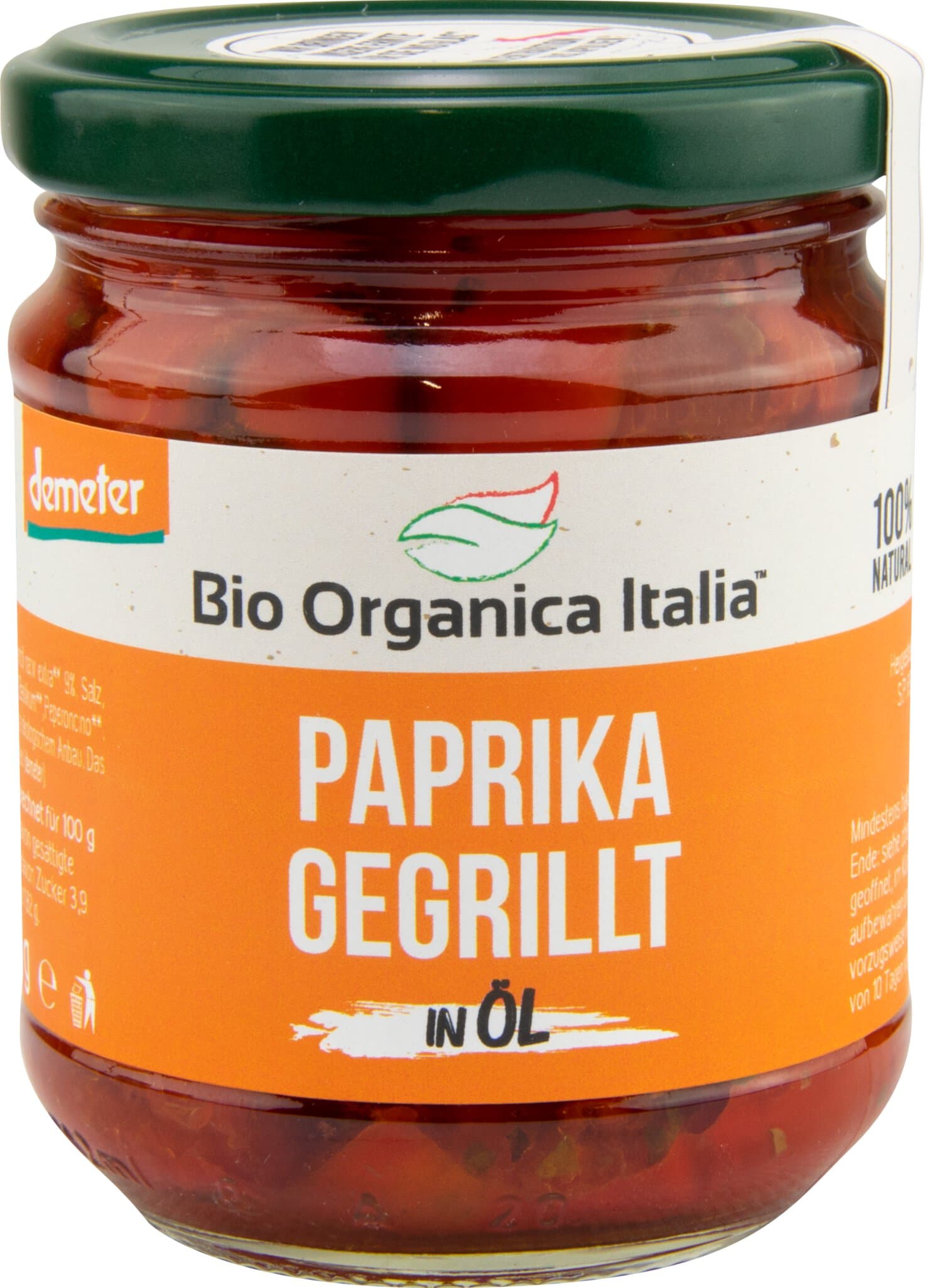 Bio Organica Italia Gegrillte Paprika in Öl Demeter