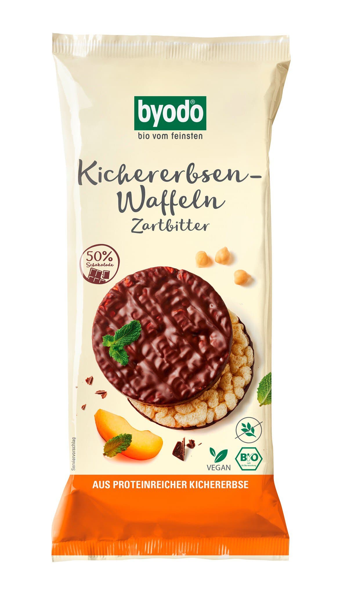 Byodo Kichererbsen-Waffeln Zartbitter