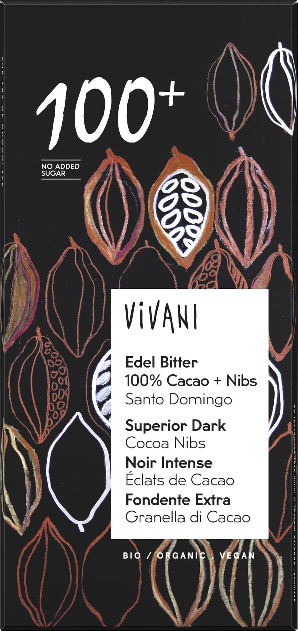 Vivani Edel Bitter 100% + Nibs