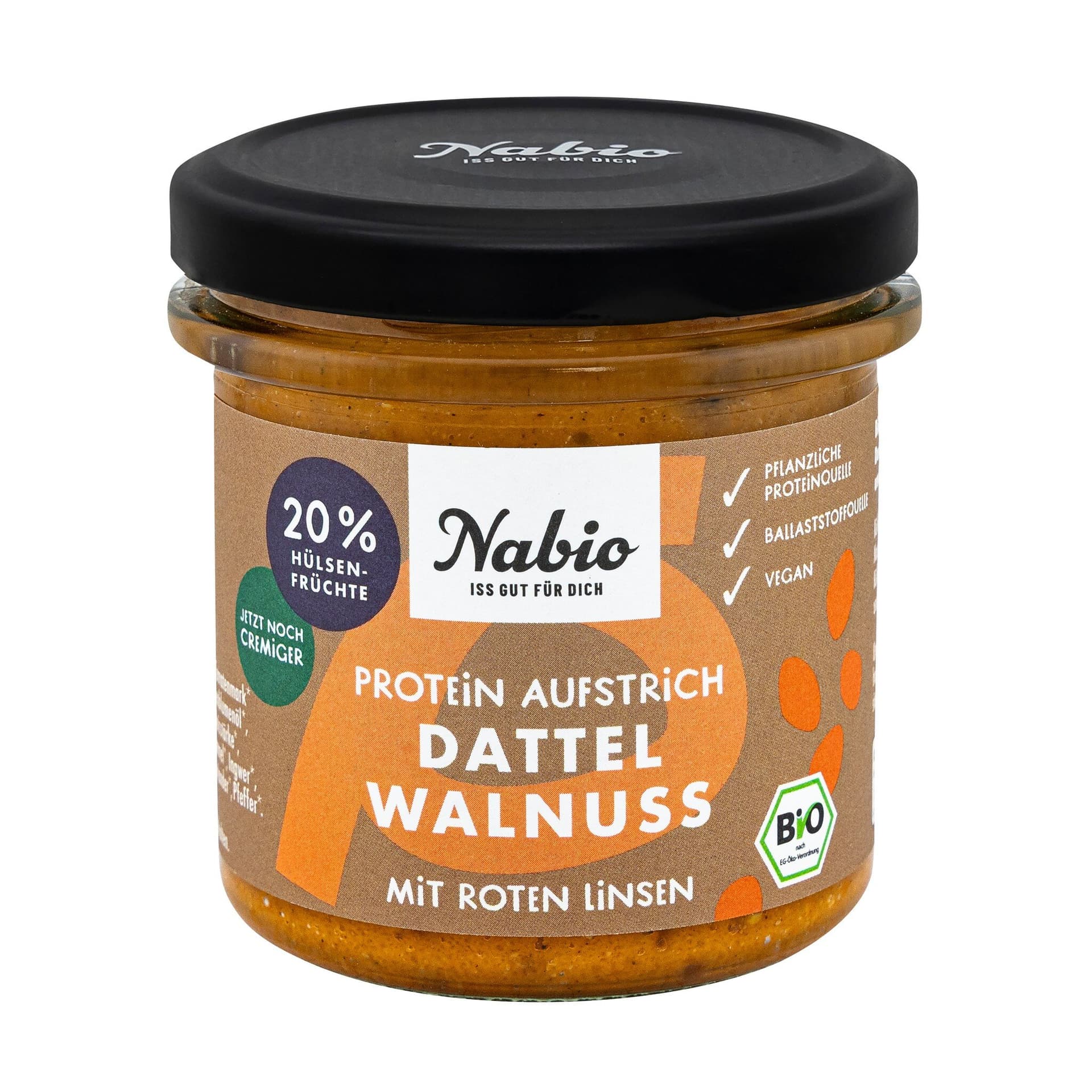 Nabio Proteinaufstrich Dattel Walnuss