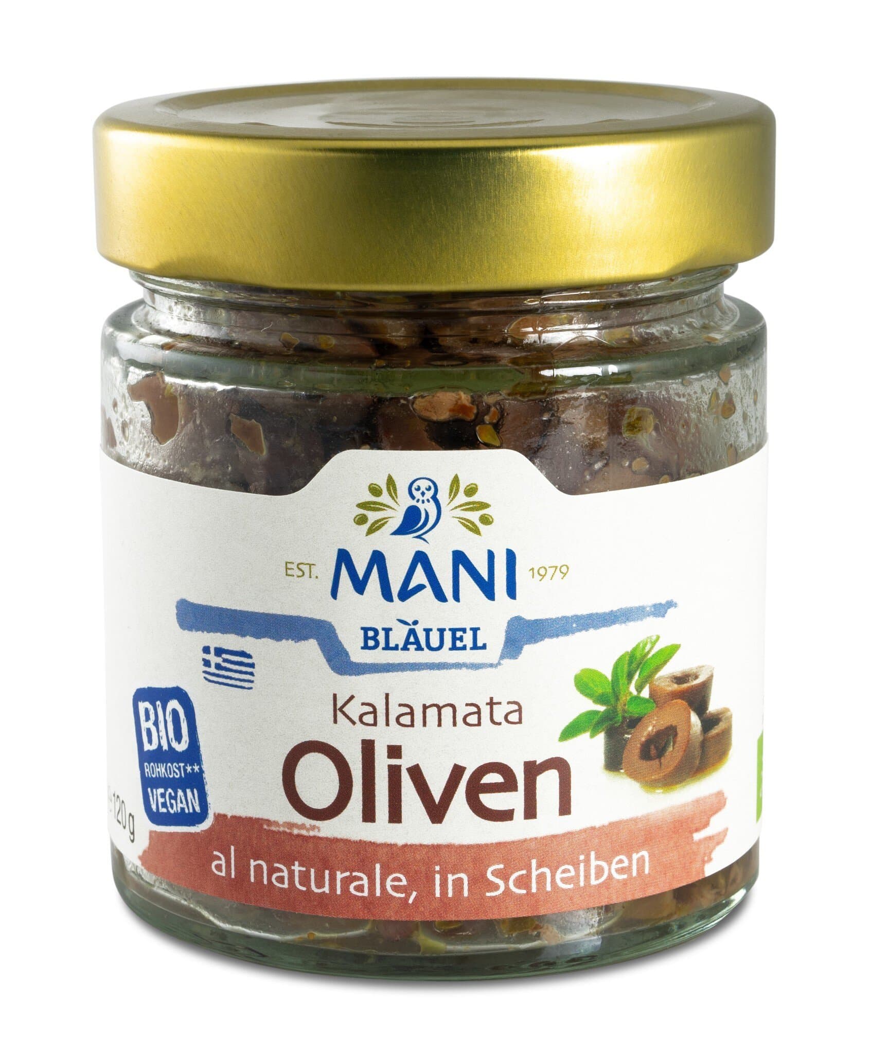 Mani Kalamata Oliven in Scheiben