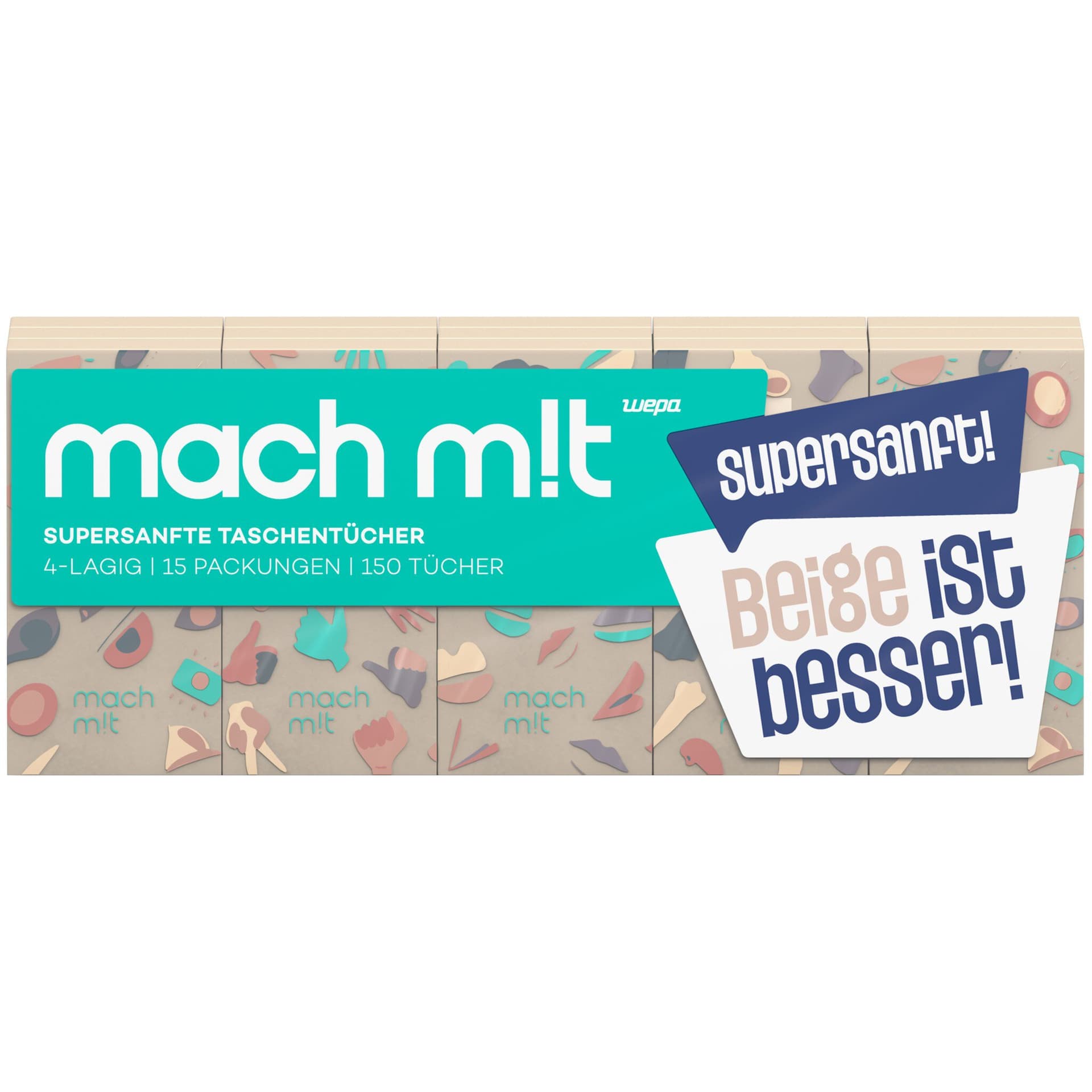 Mach mit… Taschentücher (15x10 Blatt), 4-lagig