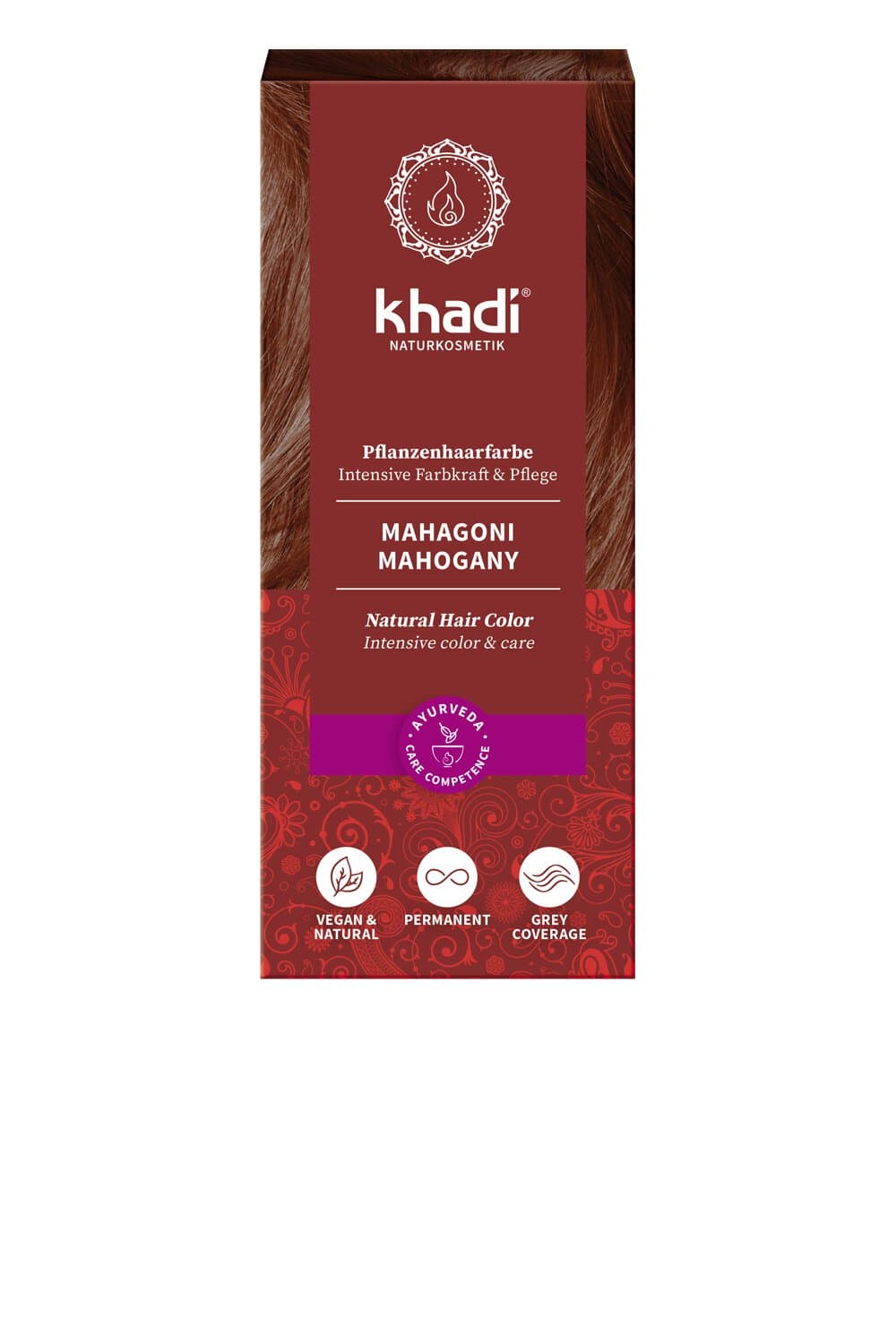 Khadi Pflanzenhaarfarbe Mahagoni