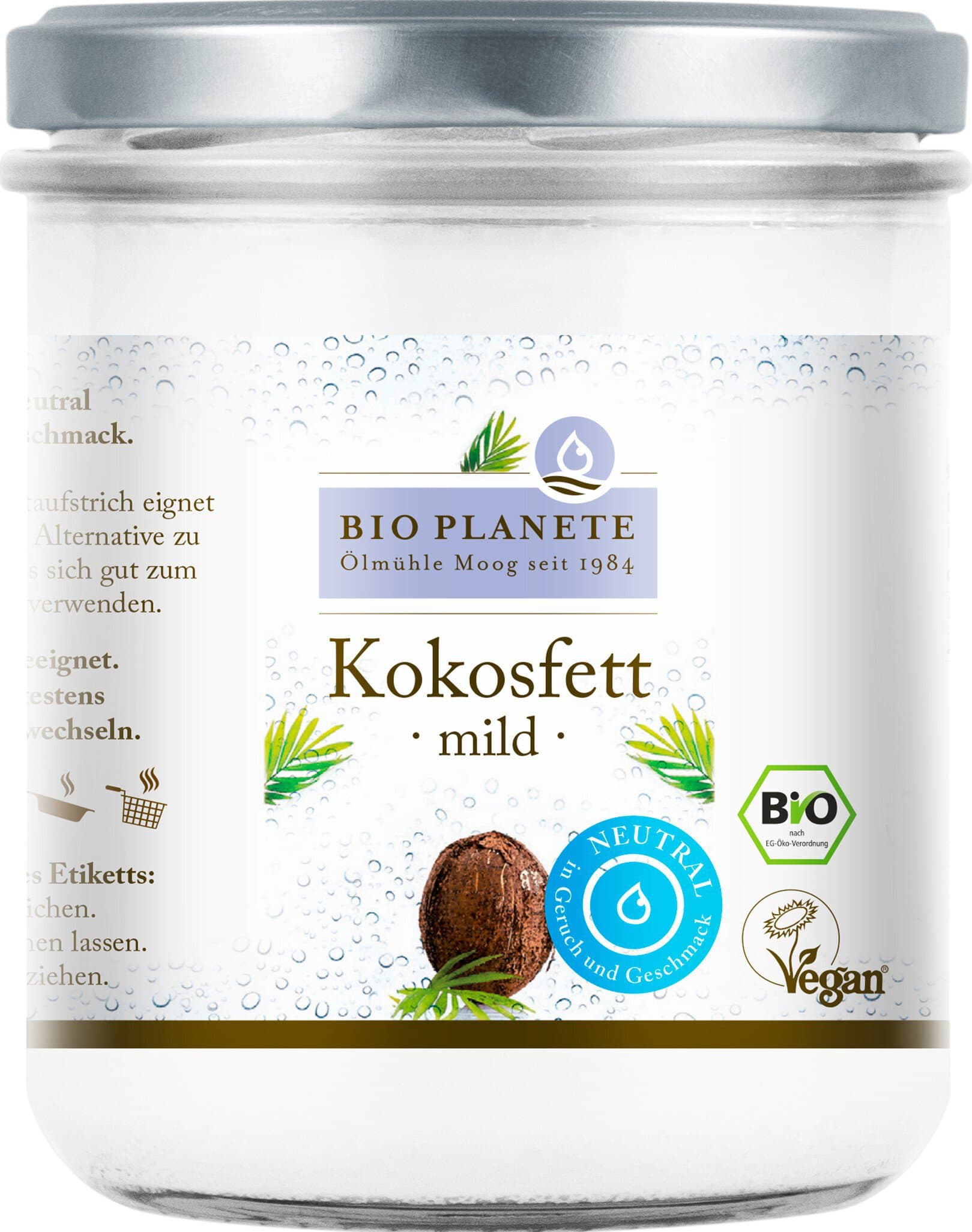 Bio Planete Kokosfett mild gedämpft
