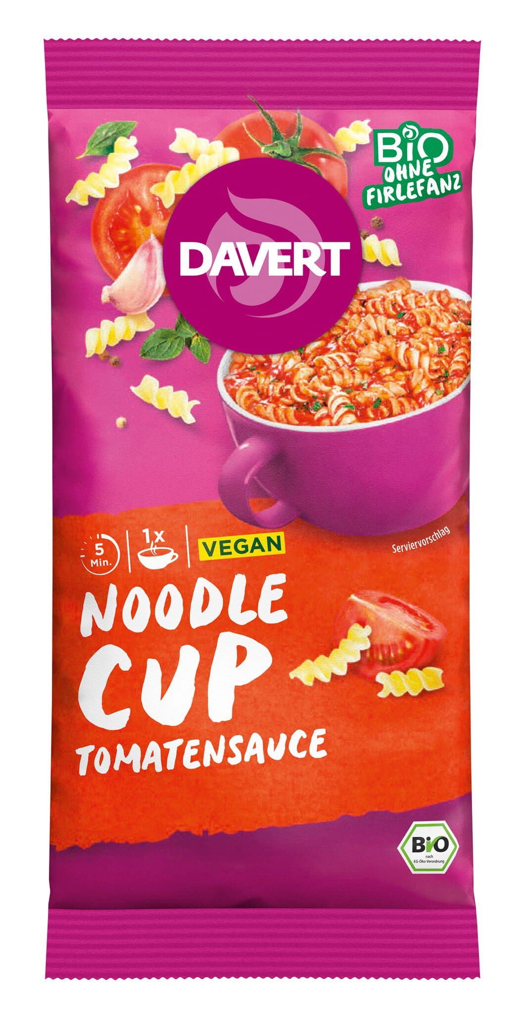 Davert Noodle-Cup Tomatensauce