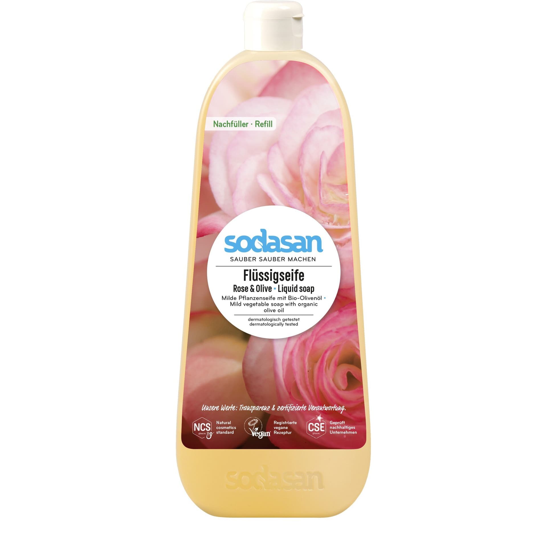 Sodasan Liquid Rose & Olive Seife