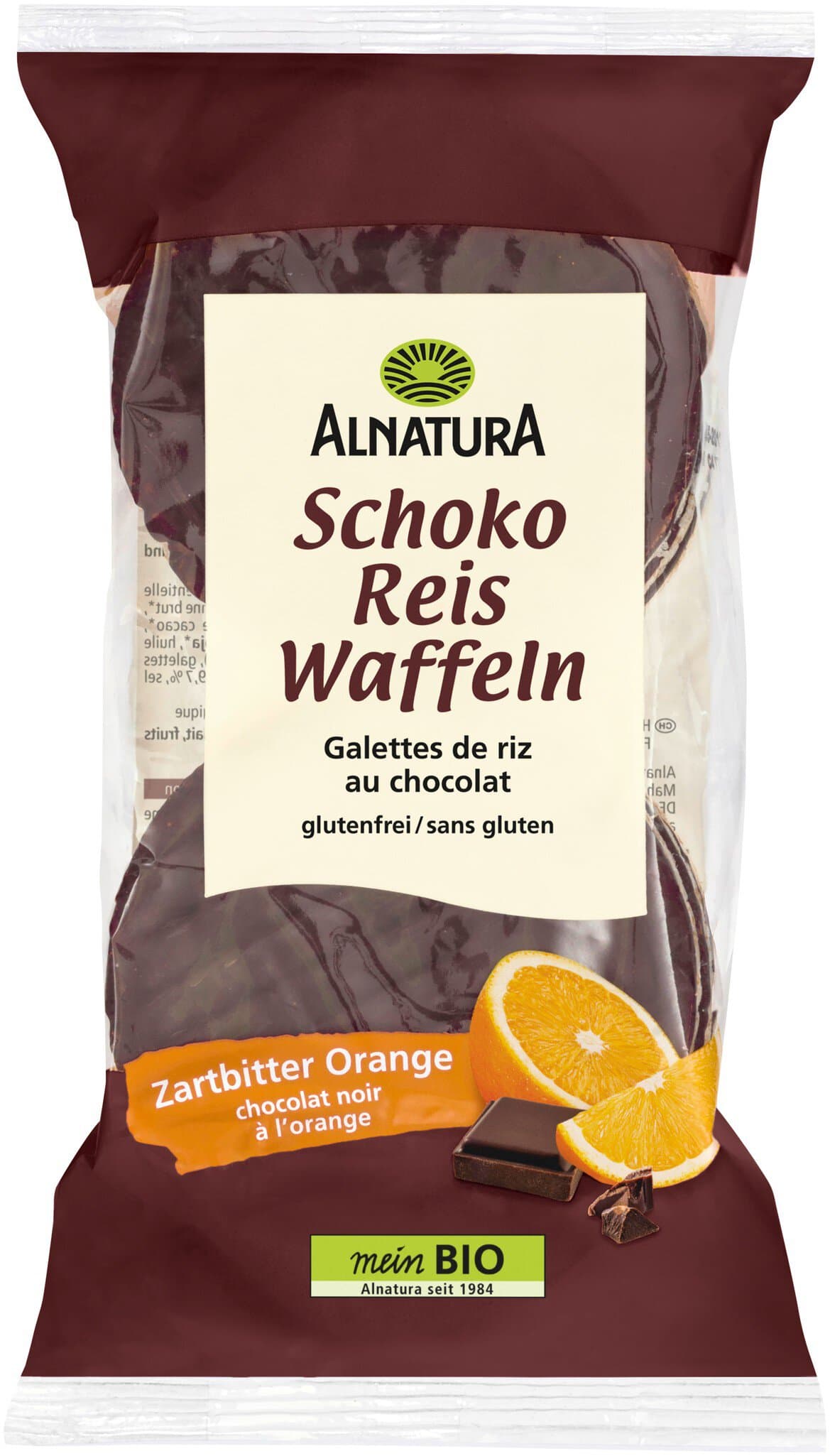 Alnatura Schoko-Reiswaffeln Zartbitter-Orange