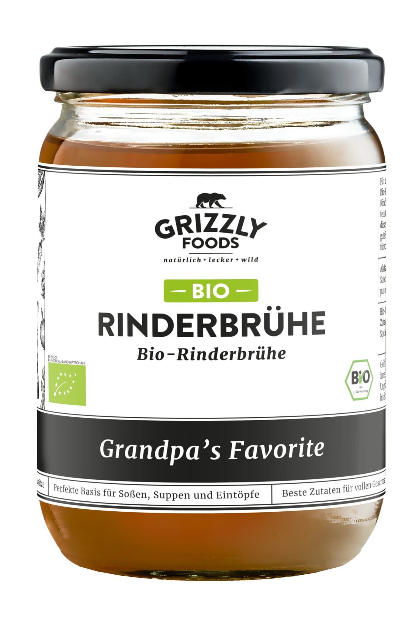Grizzly Foods Rinder Kraftbrühe