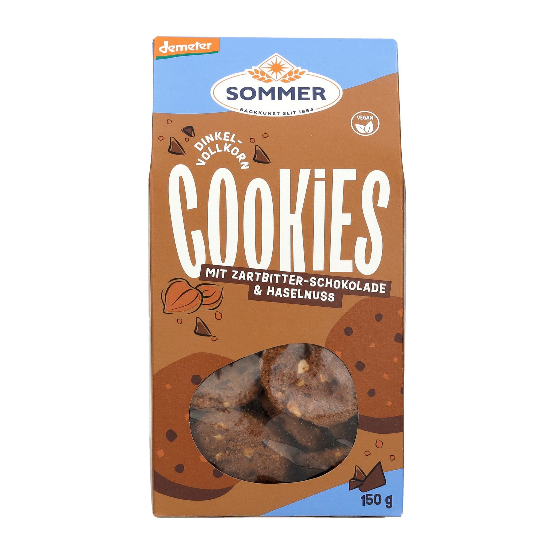 Sommer Dinkel Schoko-Cookies Vollkorn