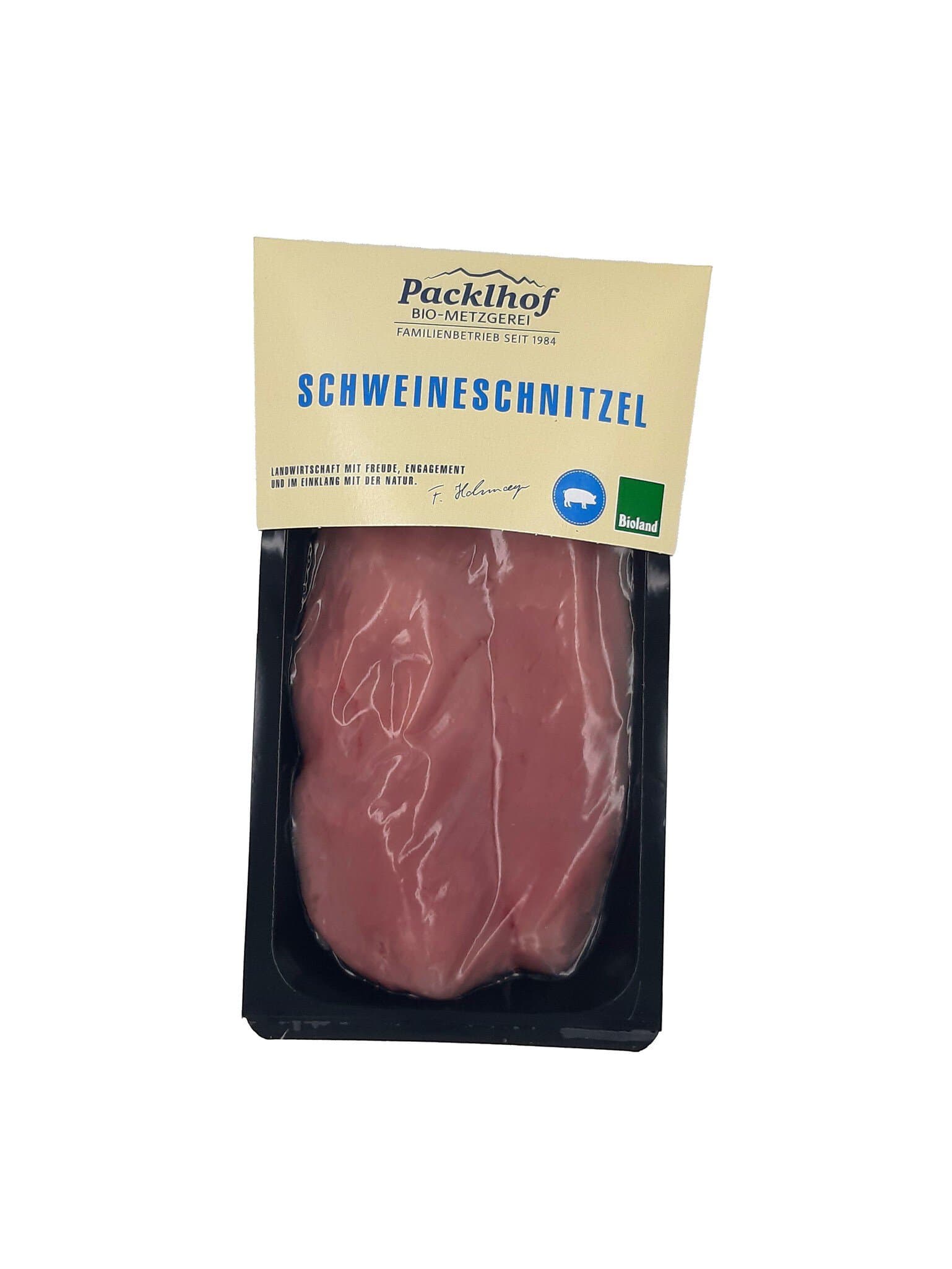 Packlhof Schweine-Schnitzel geschnitten