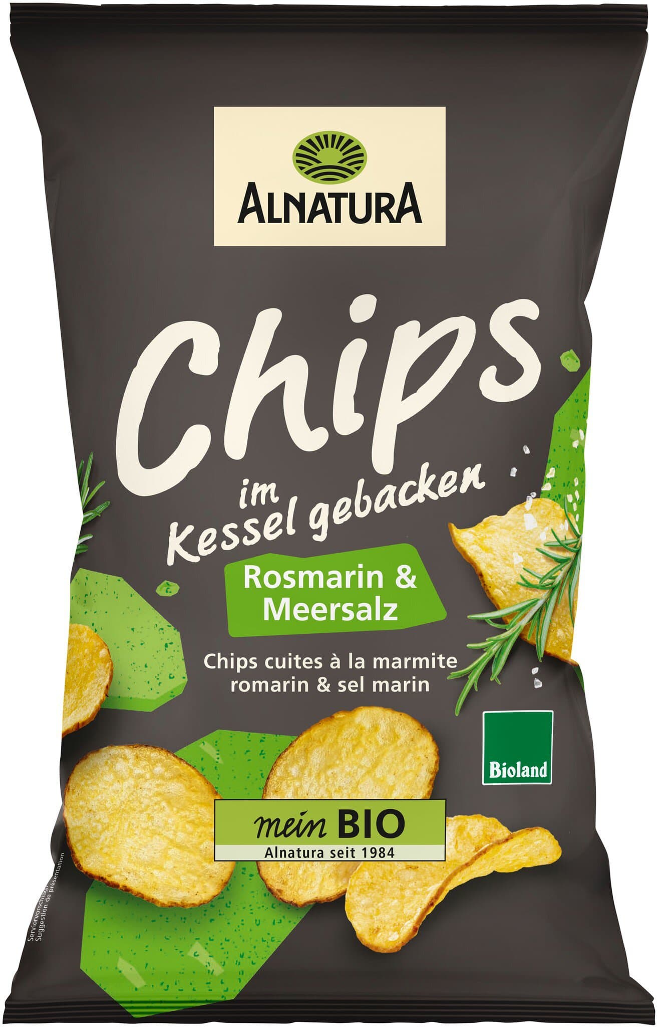 Alnatura Chips im Kessel gebacken, Rosmarin und Meersalz