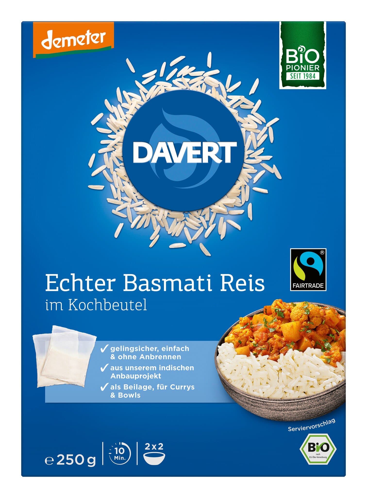 Davert Basmati Reis Kochbeutel
