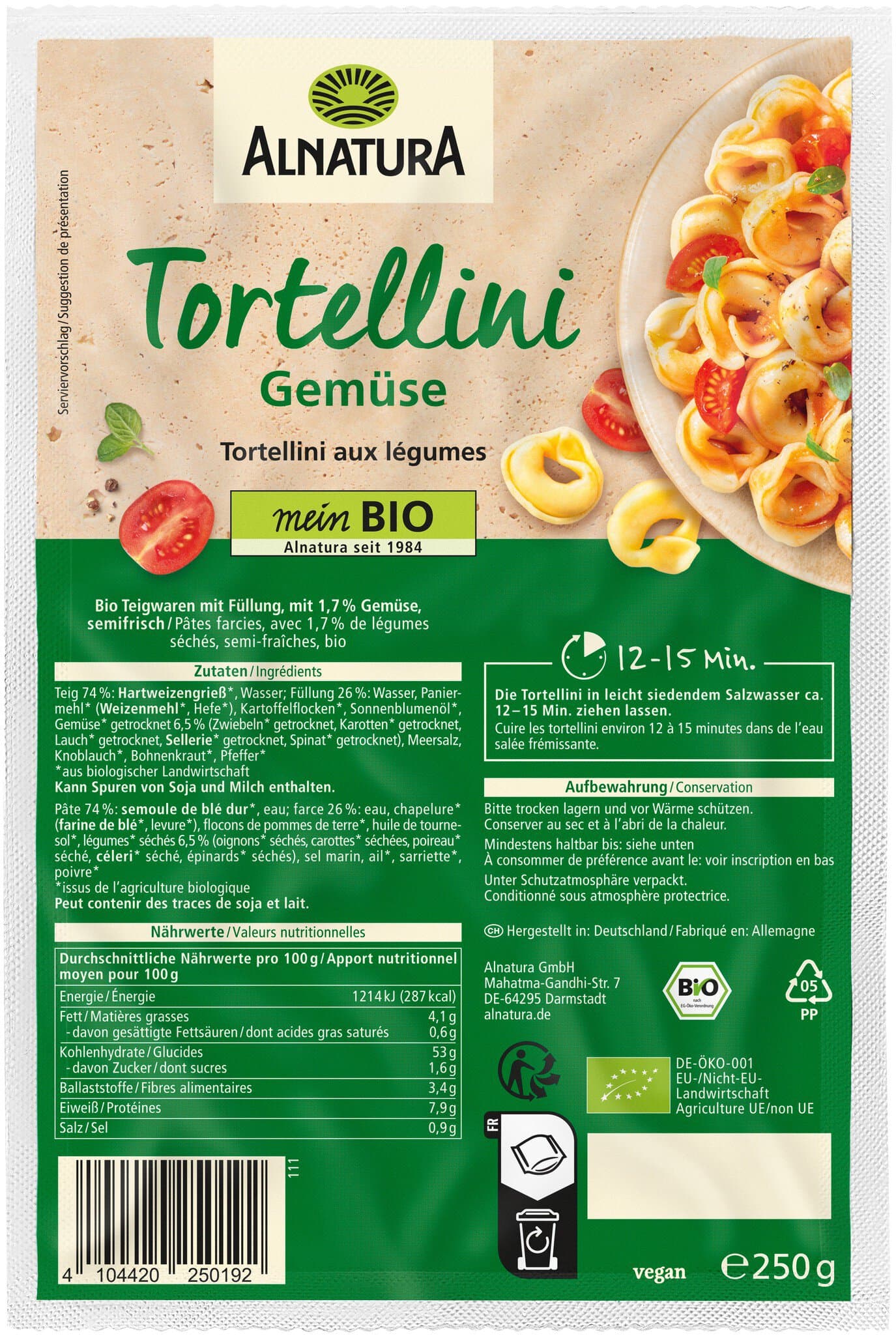 Alnatura Gemüse-Tortellini