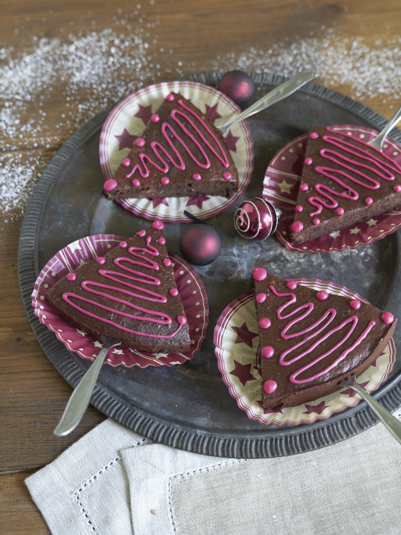 Lebkuchenbrownie-Bäumchen