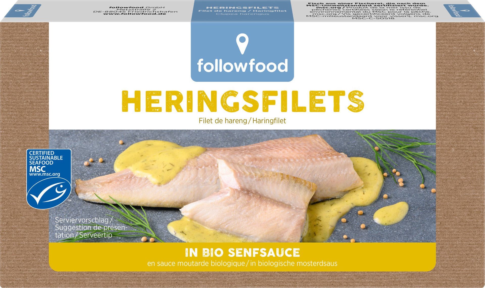 FollowFood Heringsfilet in Senfsauce