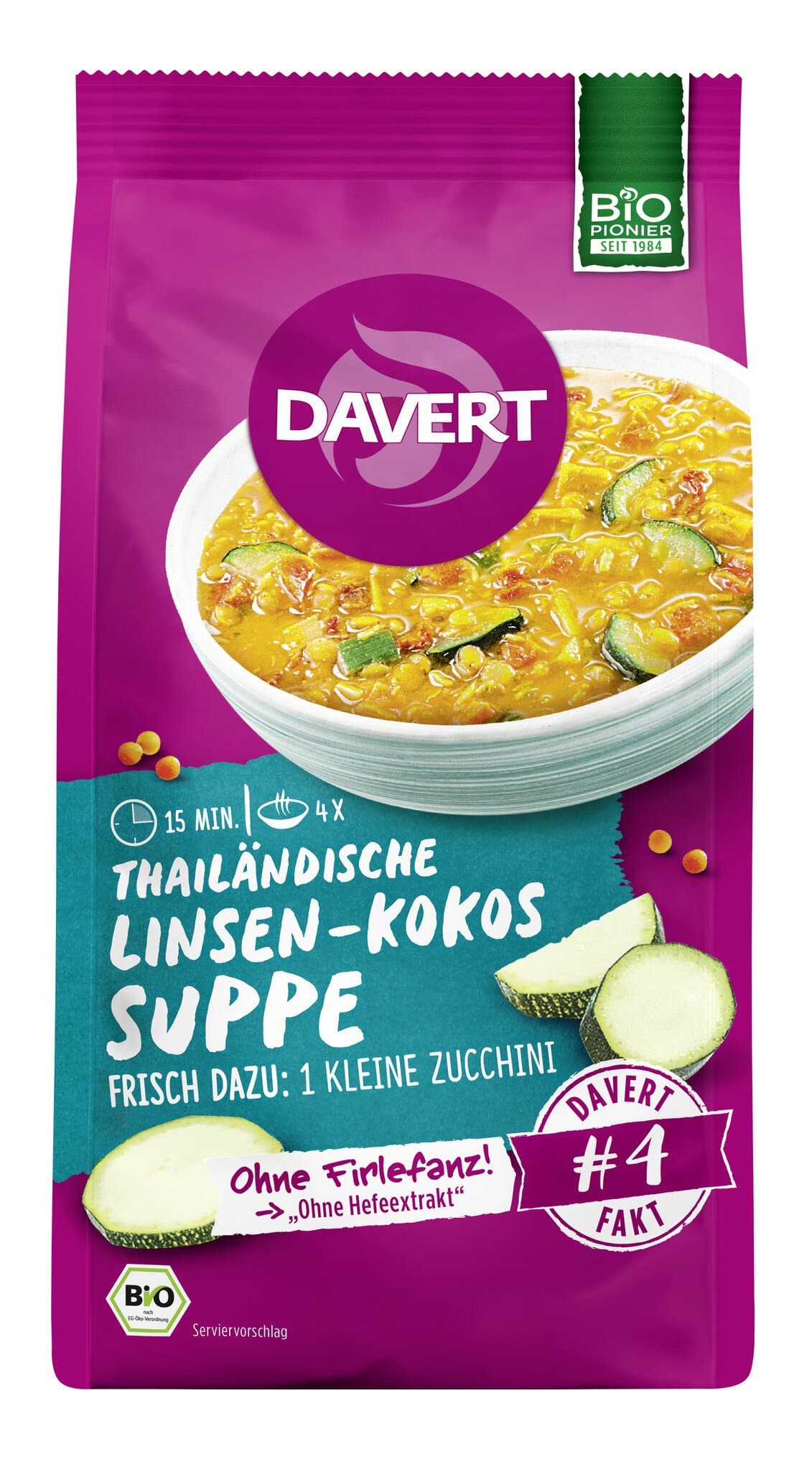 Davert Linsen-Kokos-Suppe