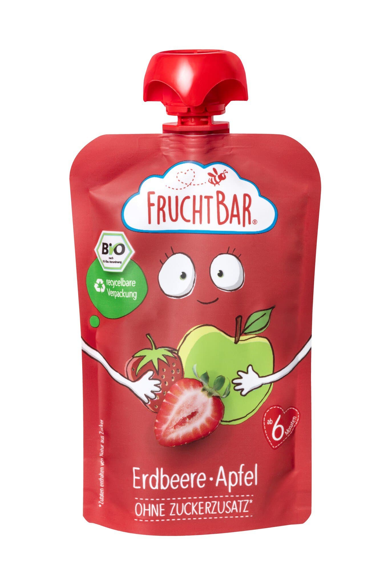 FRUCHTBAR Fruchtpüree Erdbeere Apfel